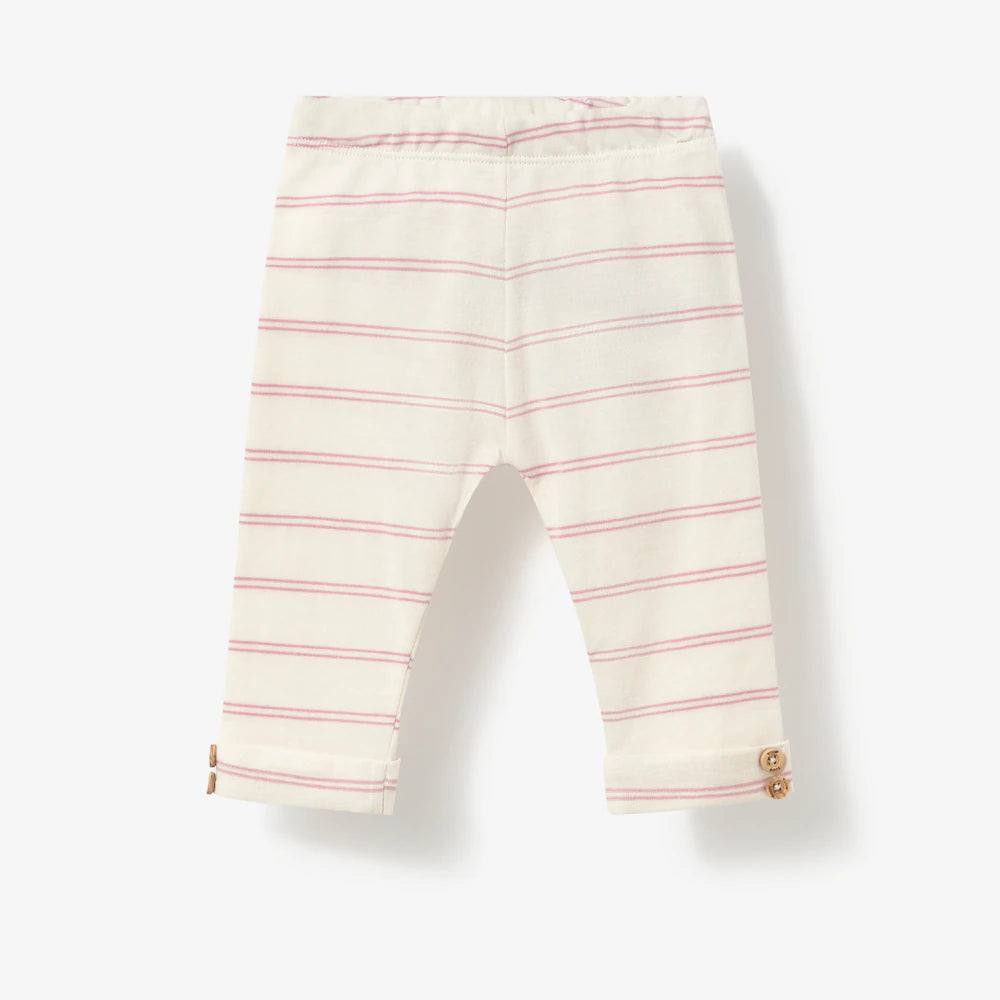 CONJUNTO DE BEBÉ CRUZADO RISC ROSA