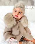 PANGASA BABY -TRENKA LUXURY ARENA-Abrigo de Punto con Capucha y Pelo