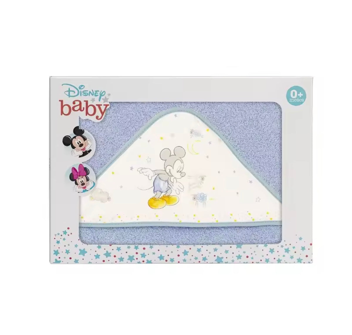 Capa de Baño con Capucha Mickey para Bebés Interbaby  de Algodón  y Absorción Suave