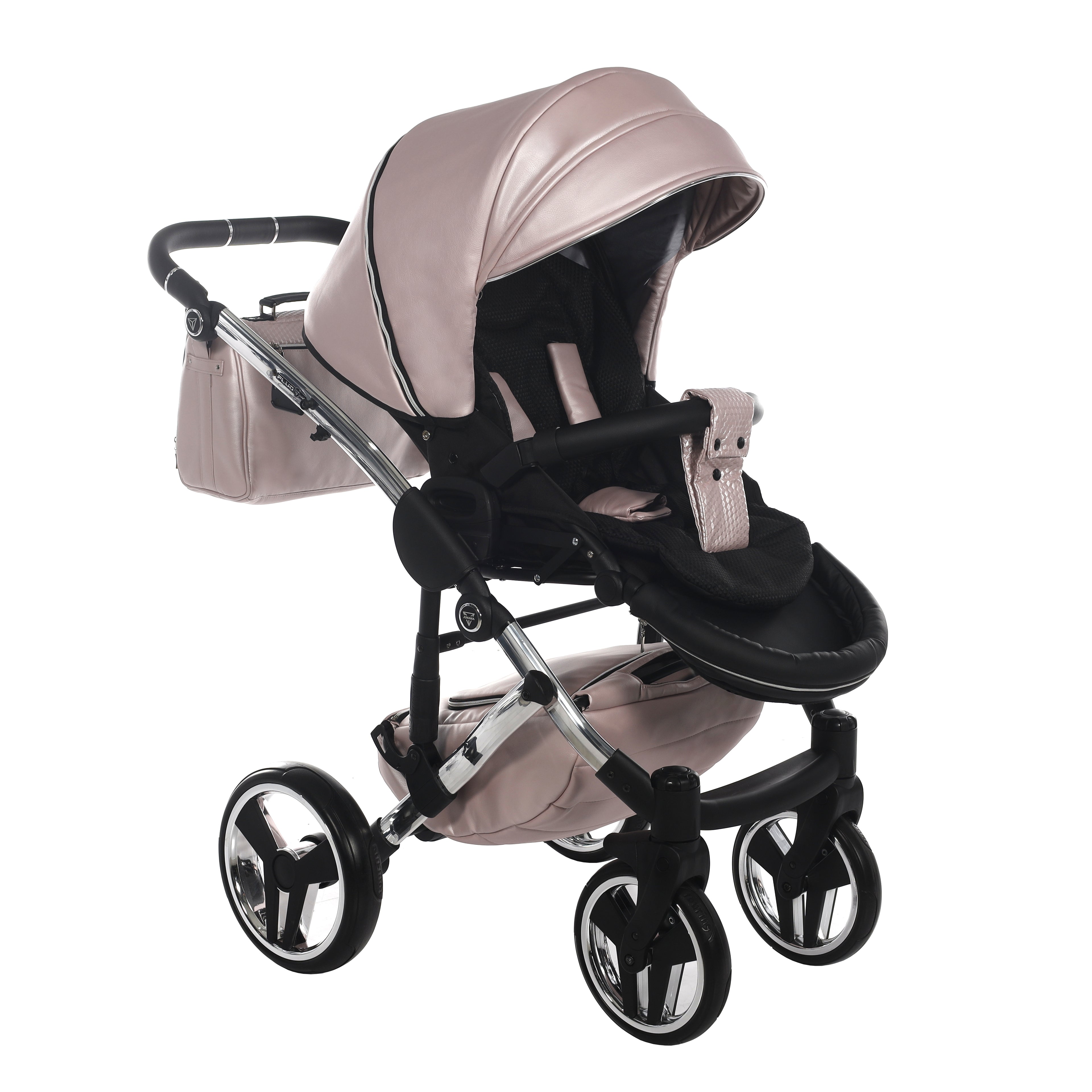Carro de bebé Junama Fluo Rosa y Blanco