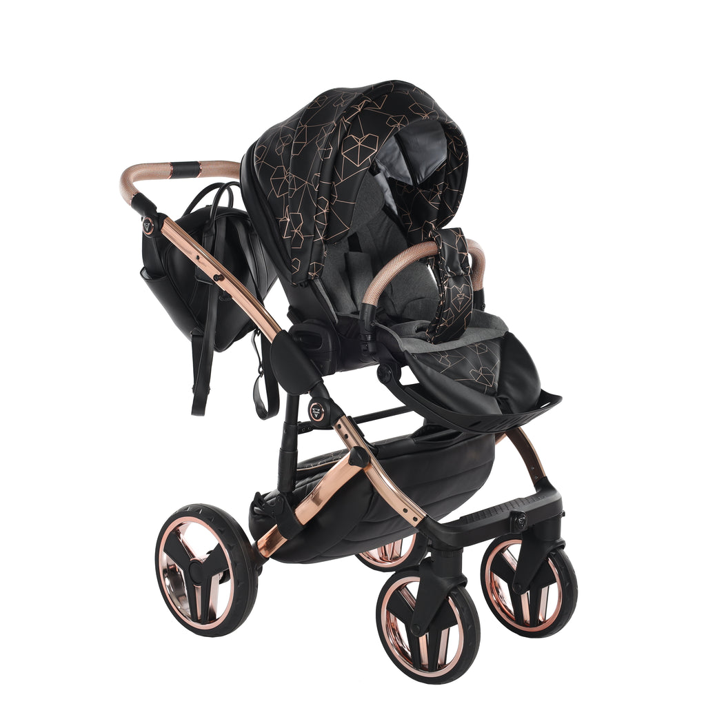 Carro de bebé Junama Heart Negro y Bronce