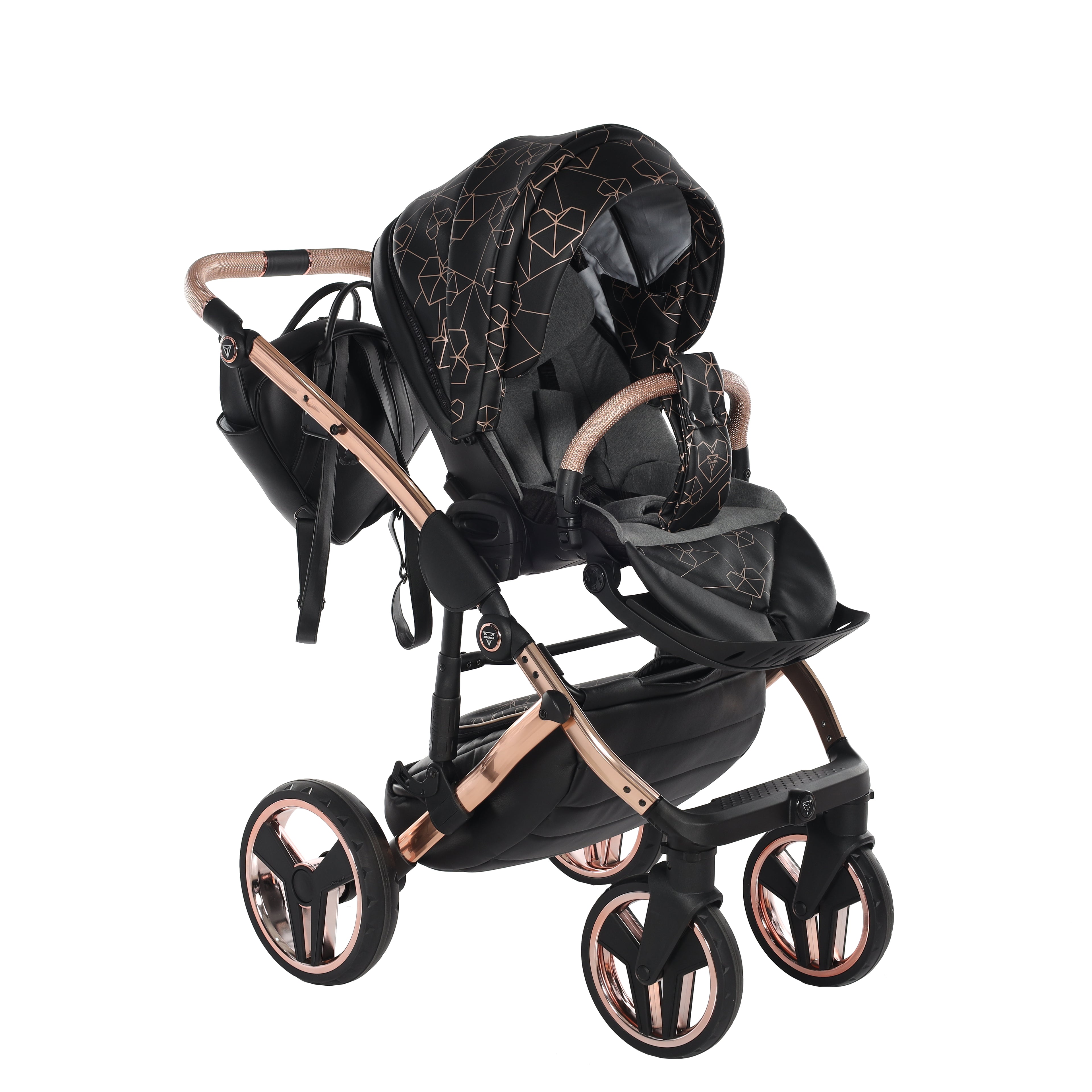 Carro de bebé Junama Heart Negro y Bronce