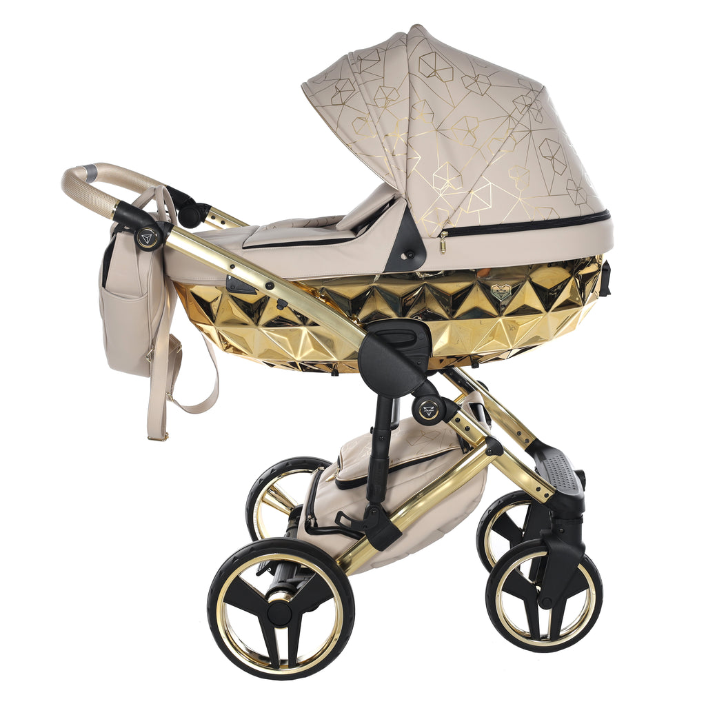 Carro de bebé Junama Beig y Dorado
