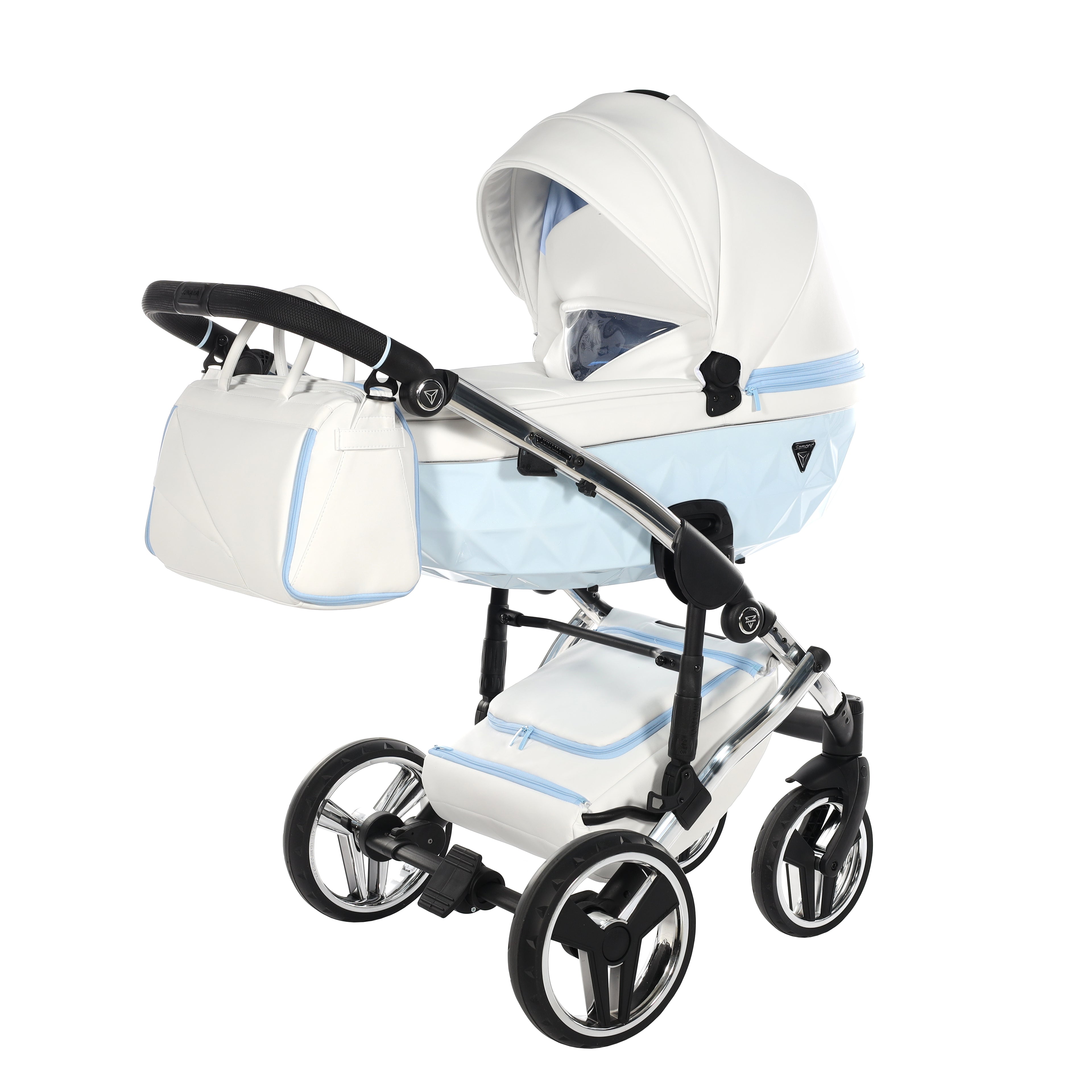Carro de Bebe Junama Candy Blanco y Azul