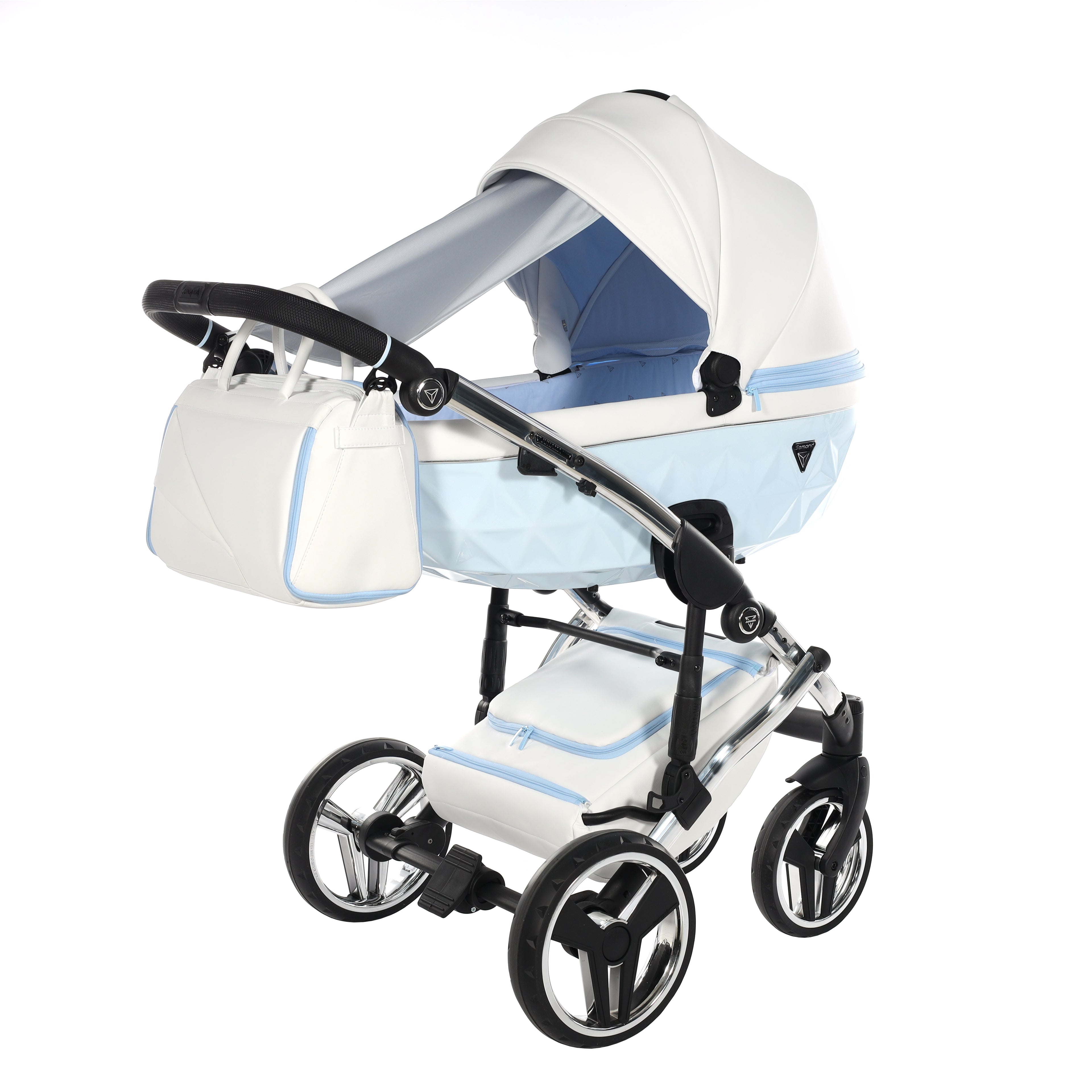 Carro de Bebe Junama Candy Blanco y Azul