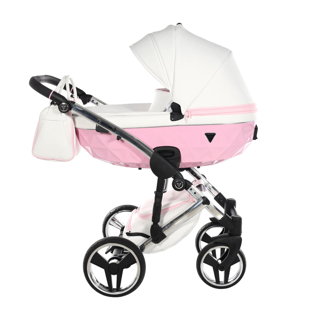 Carro de Bebe Junama Candy Blanco y Rosa