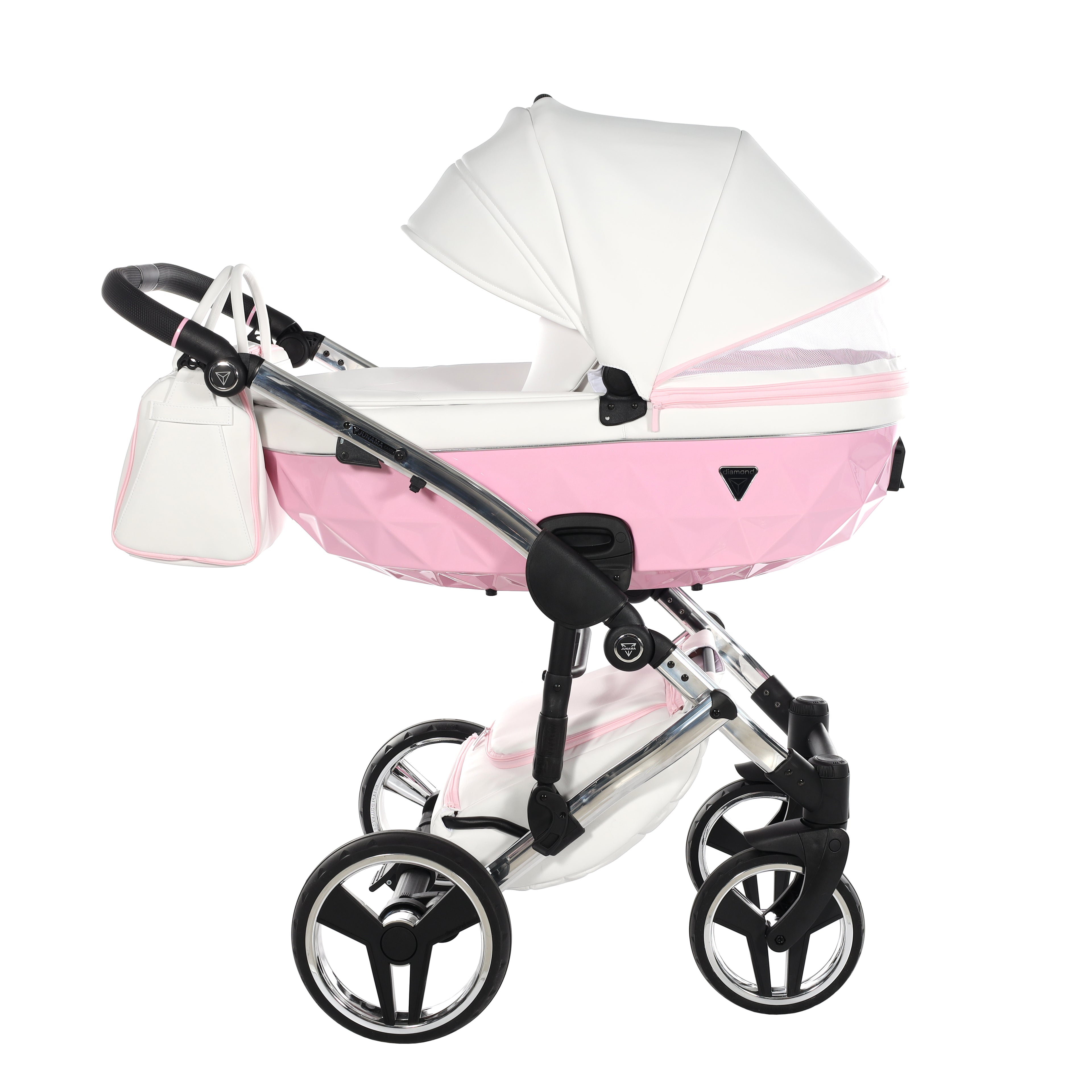 Carro de Bebe Junama Candy Blanco y Rosa