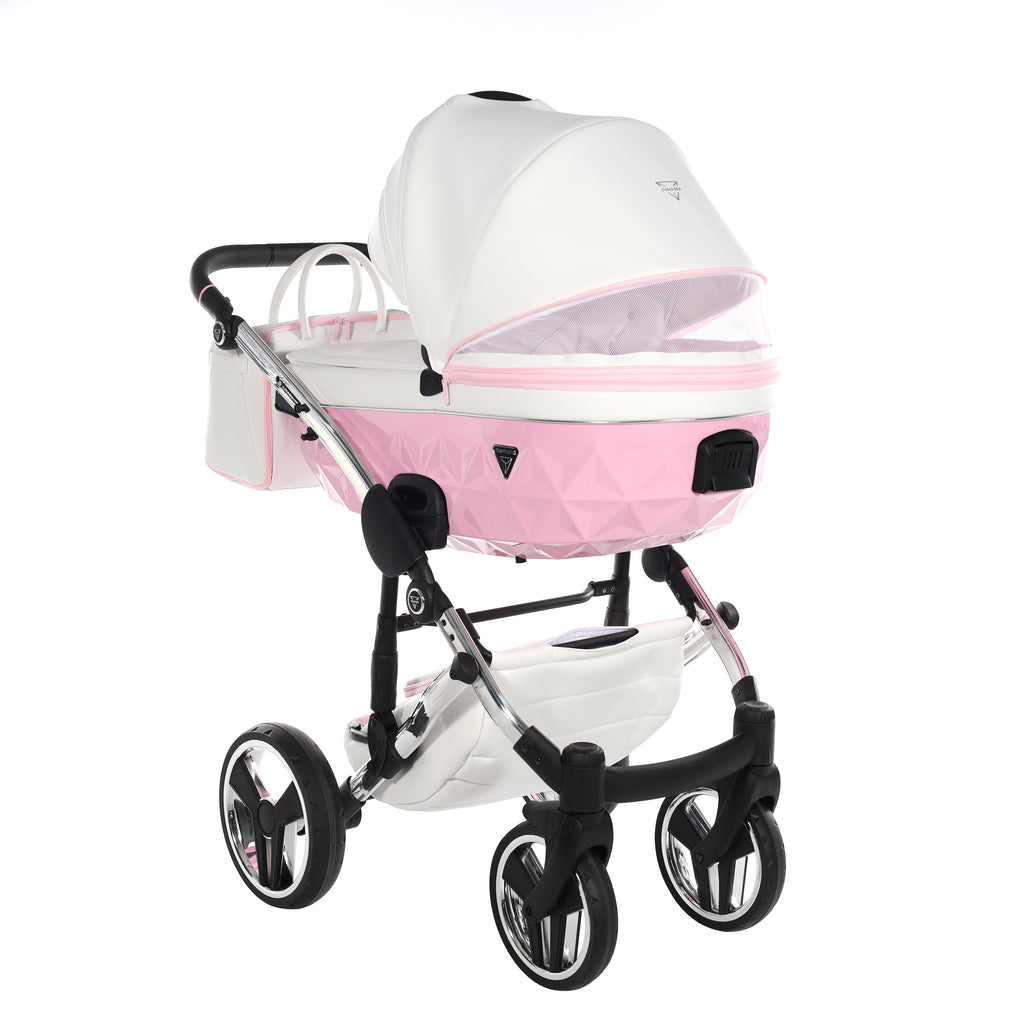 Carro de Bebe Junama Candy Blanco y Rosa