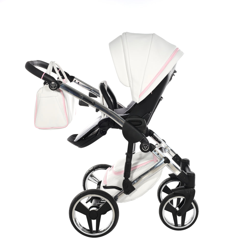 Carro de Bebe Junama Candy Blanco y Rosa