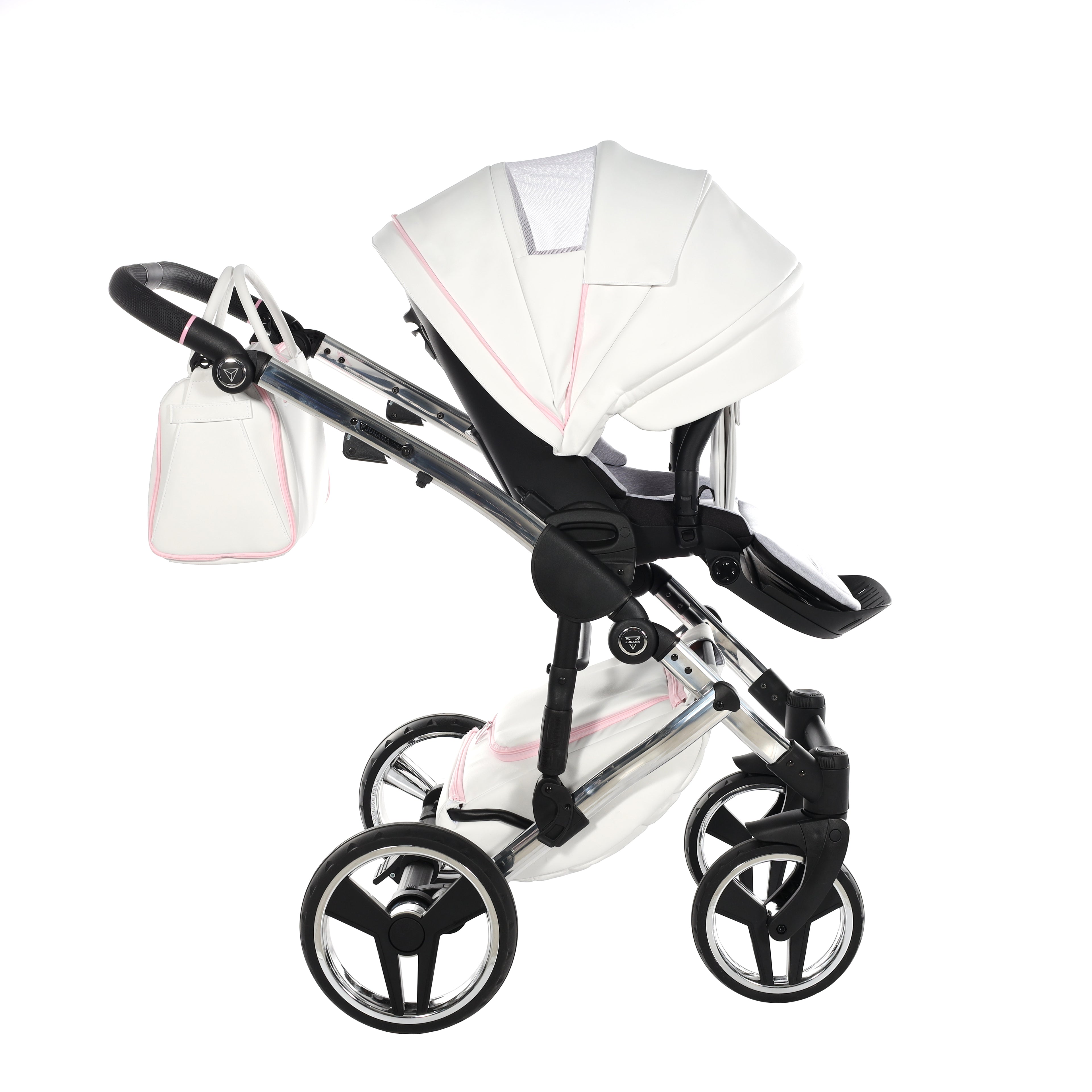 Carro de Bebe Junama Candy Blanco y Rosa