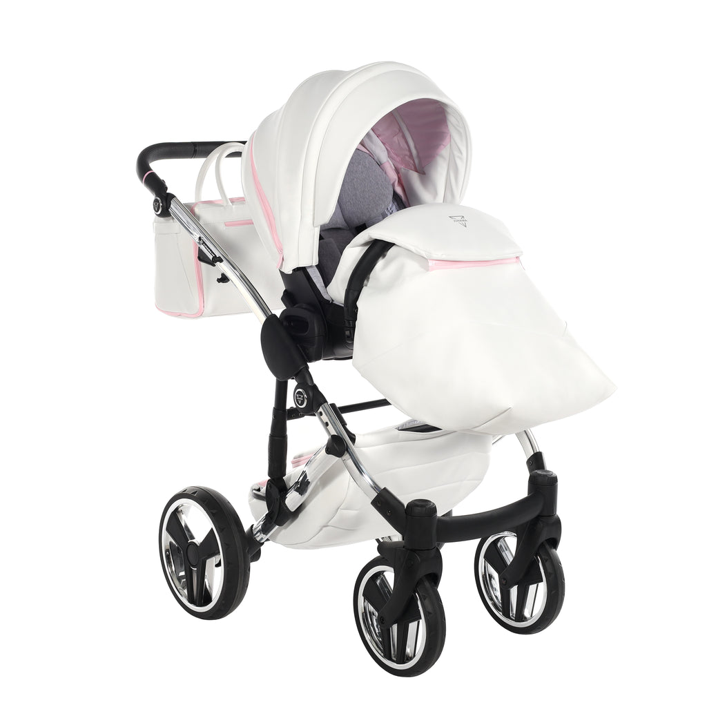 Carro de Bebe Junama Candy Blanco y Rosa
