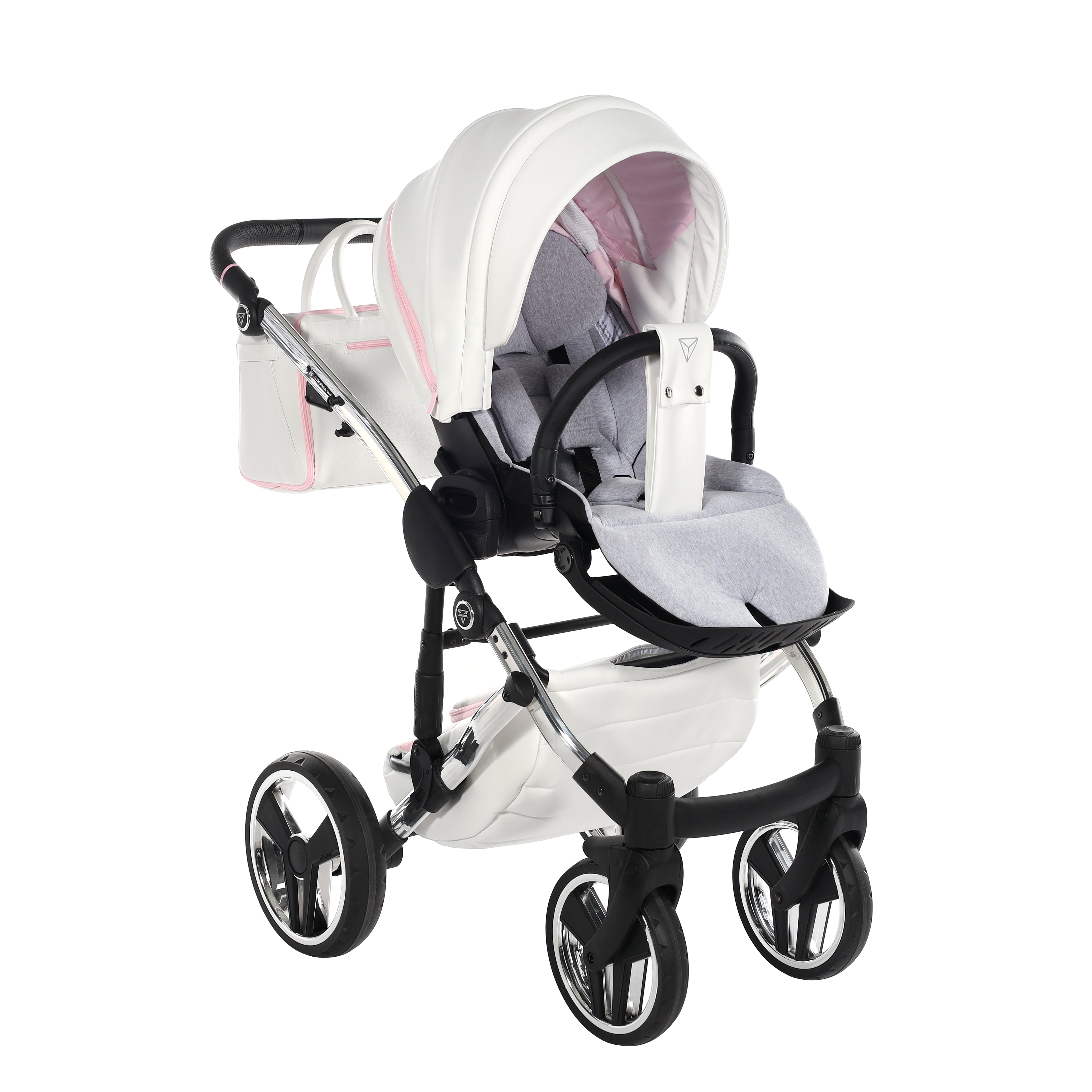 Carro de Bebe Junama Candy Blanco y Rosa
