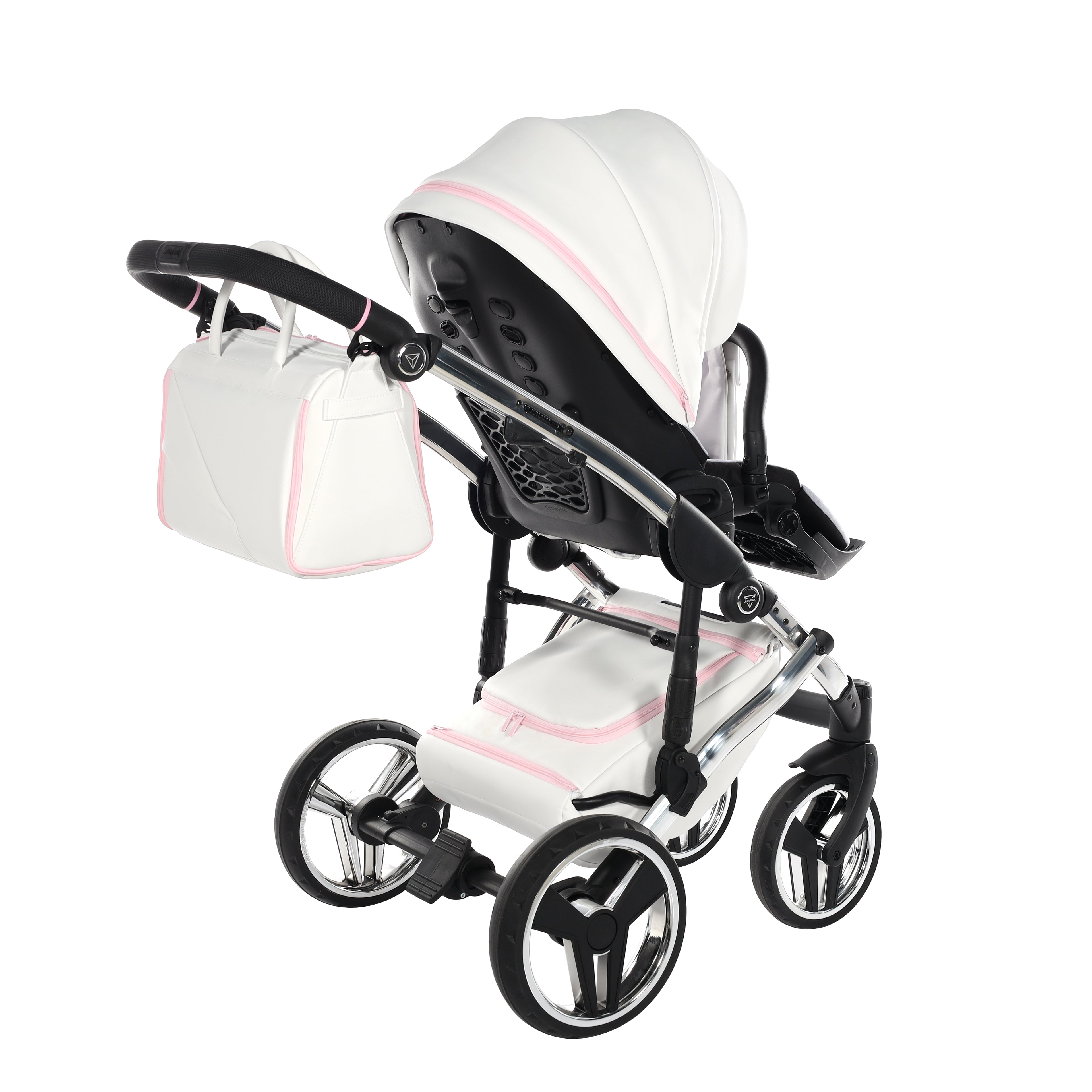 Carro de Bebe Junama Candy Blanco y Rosa