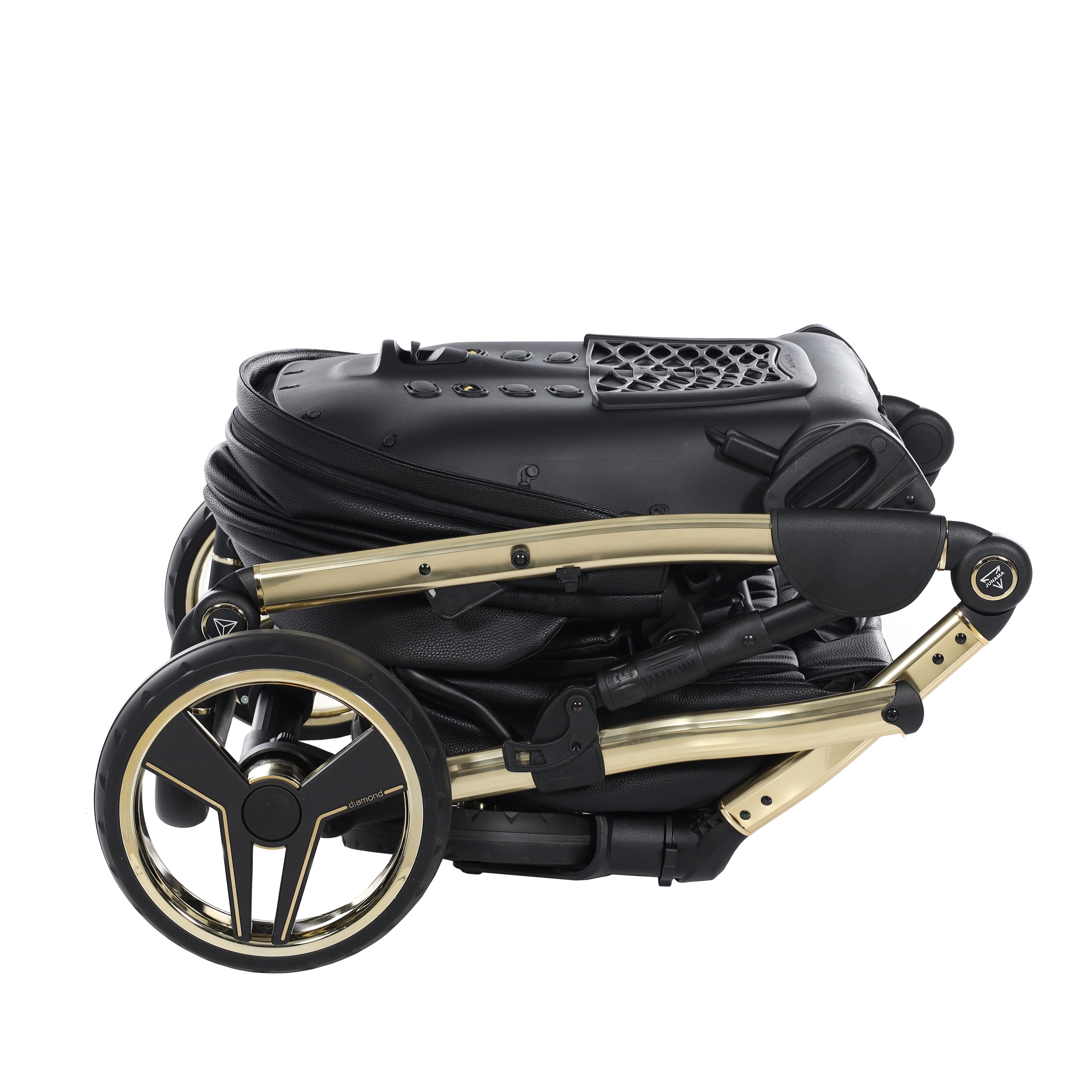 Carro de bebé Junama Hand Craft Negro y Dorado