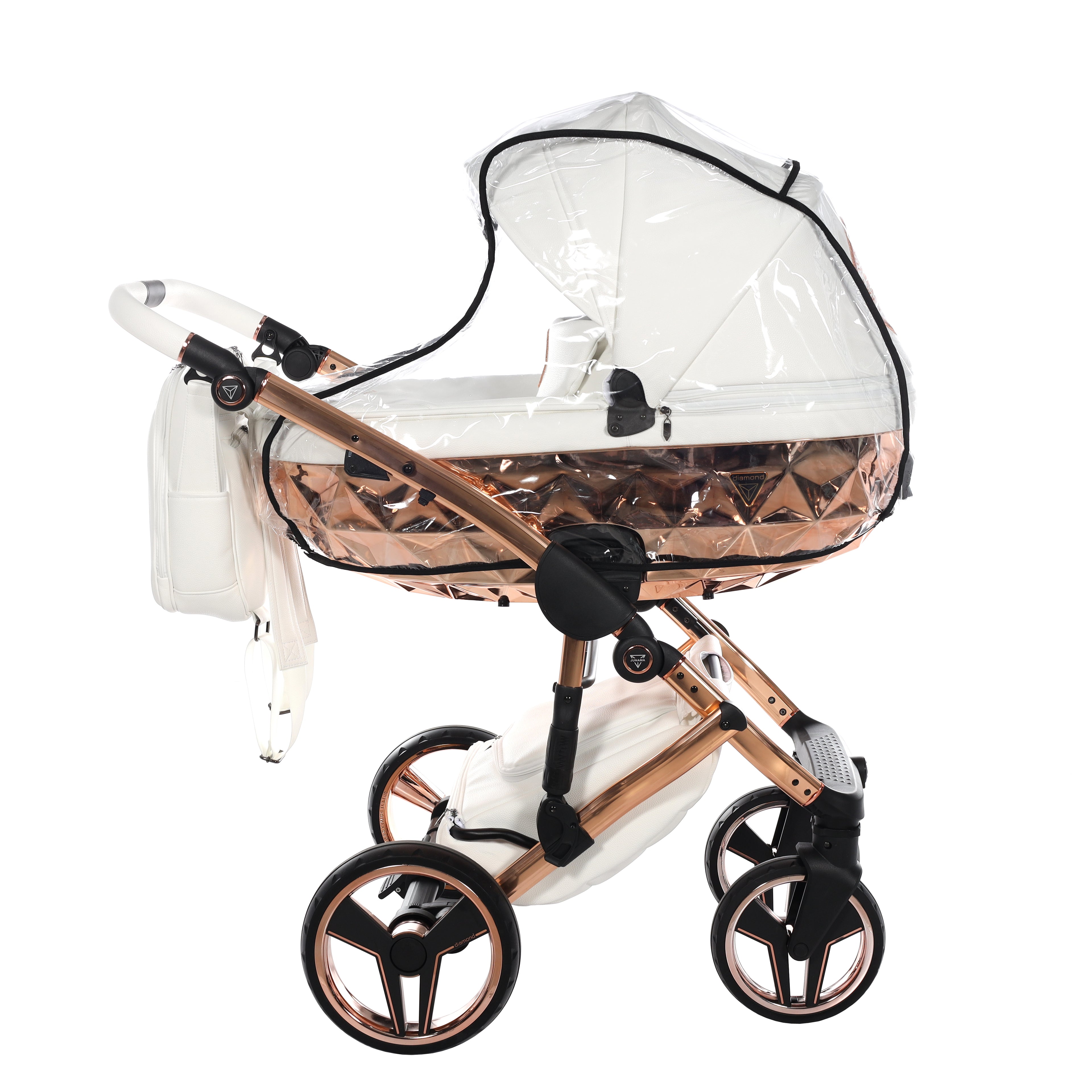 Carro de bebé Junama Hand Craft Blanco y Bronce