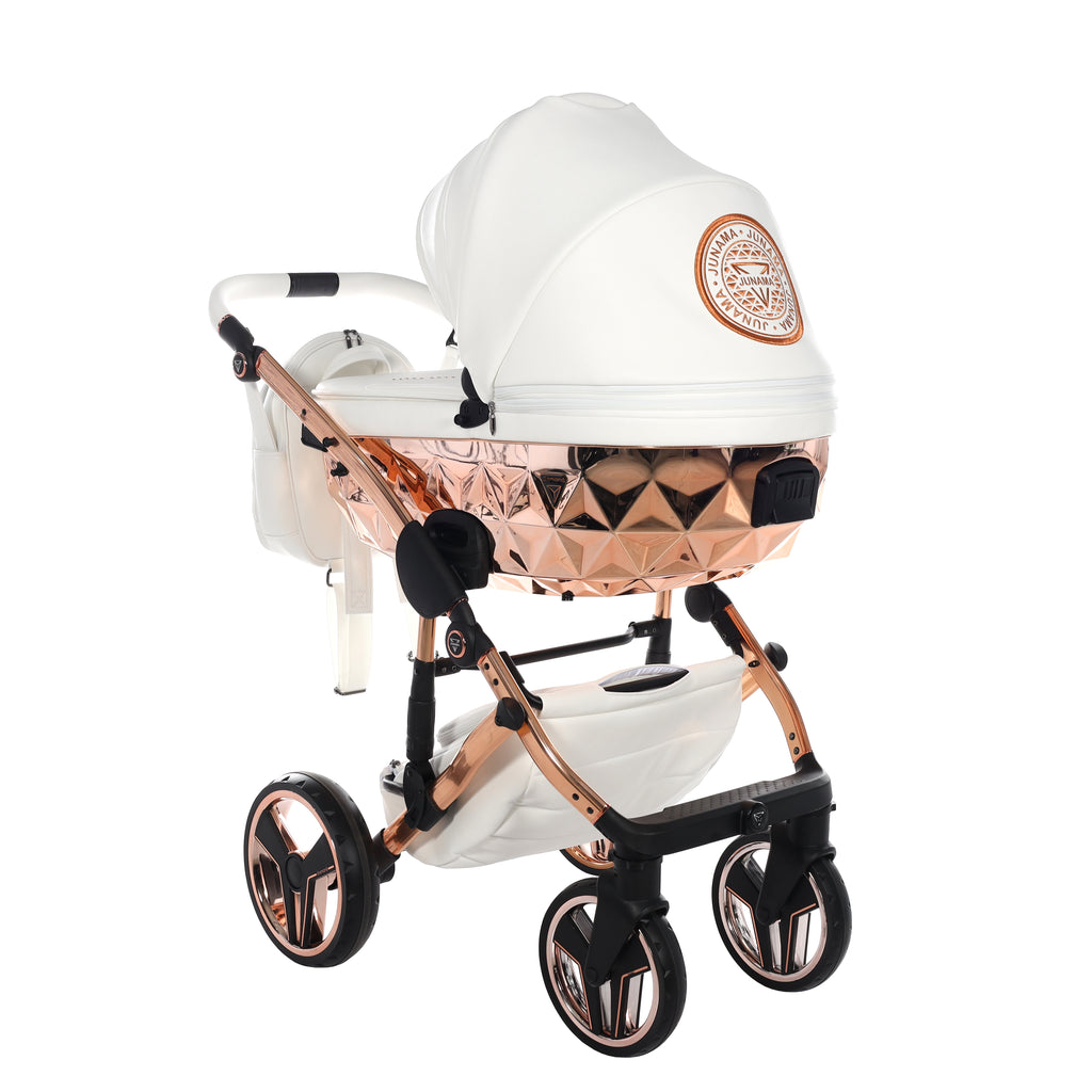 Carro de bebé Junama Hand Craft Blanco y Bronce