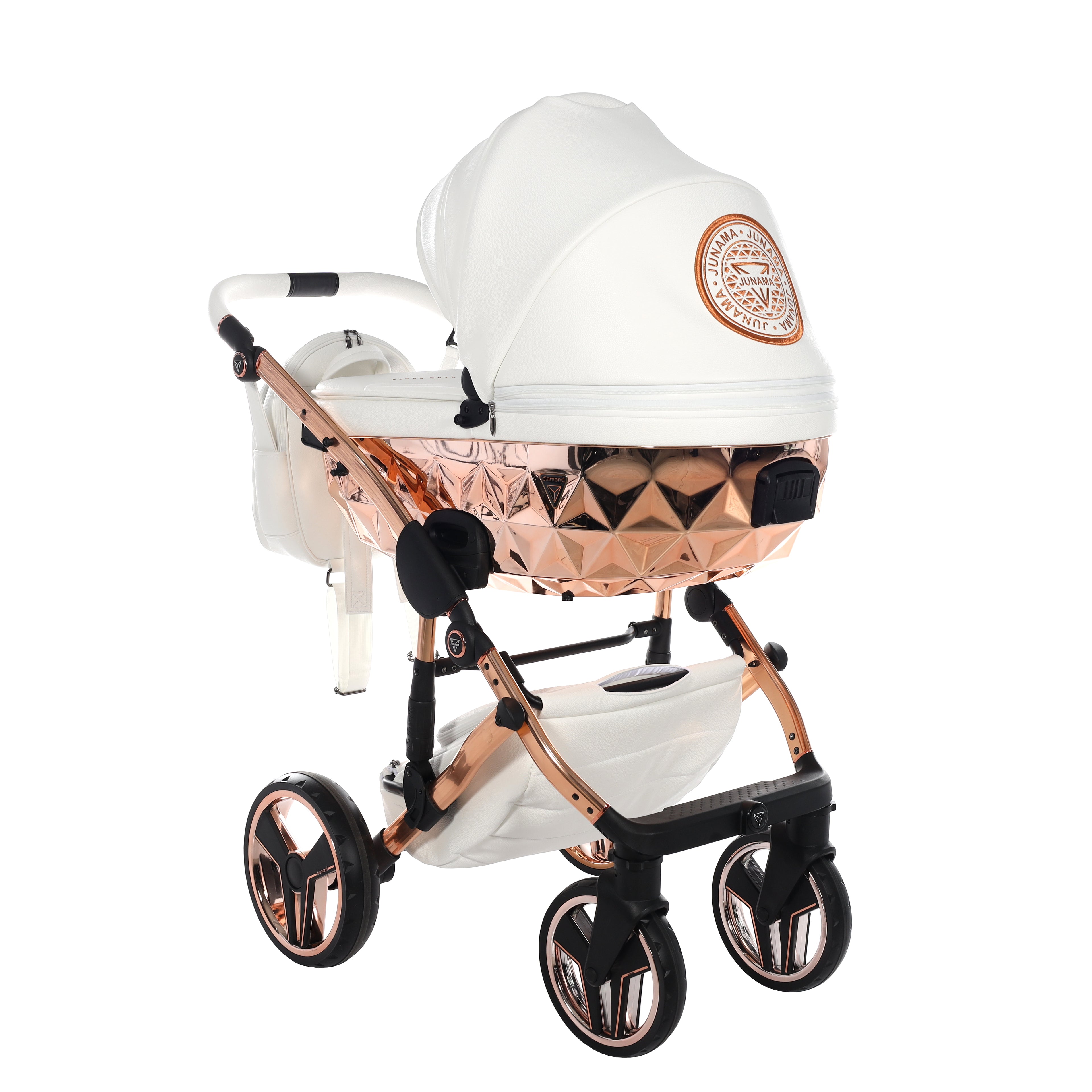 Carro de bebé Junama Hand Craft Blanco y Bronce