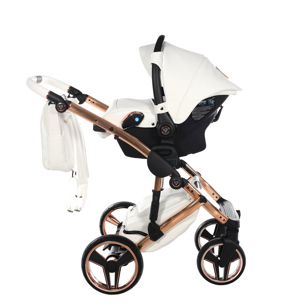 Carro de bebé Junama Hand Craft Blanco y Bronce