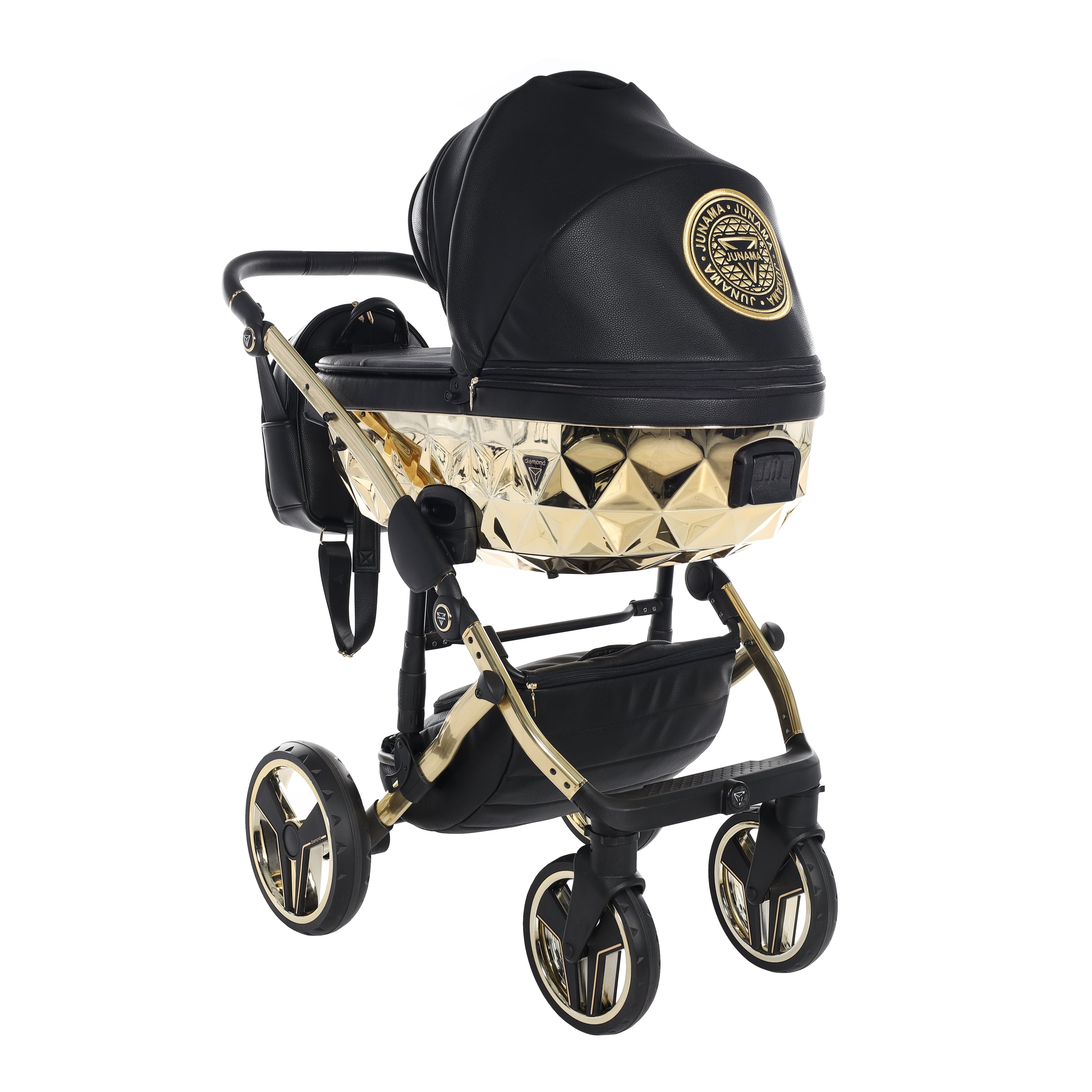 Carro de bebé Junama Hand Craft Negro y Dorado