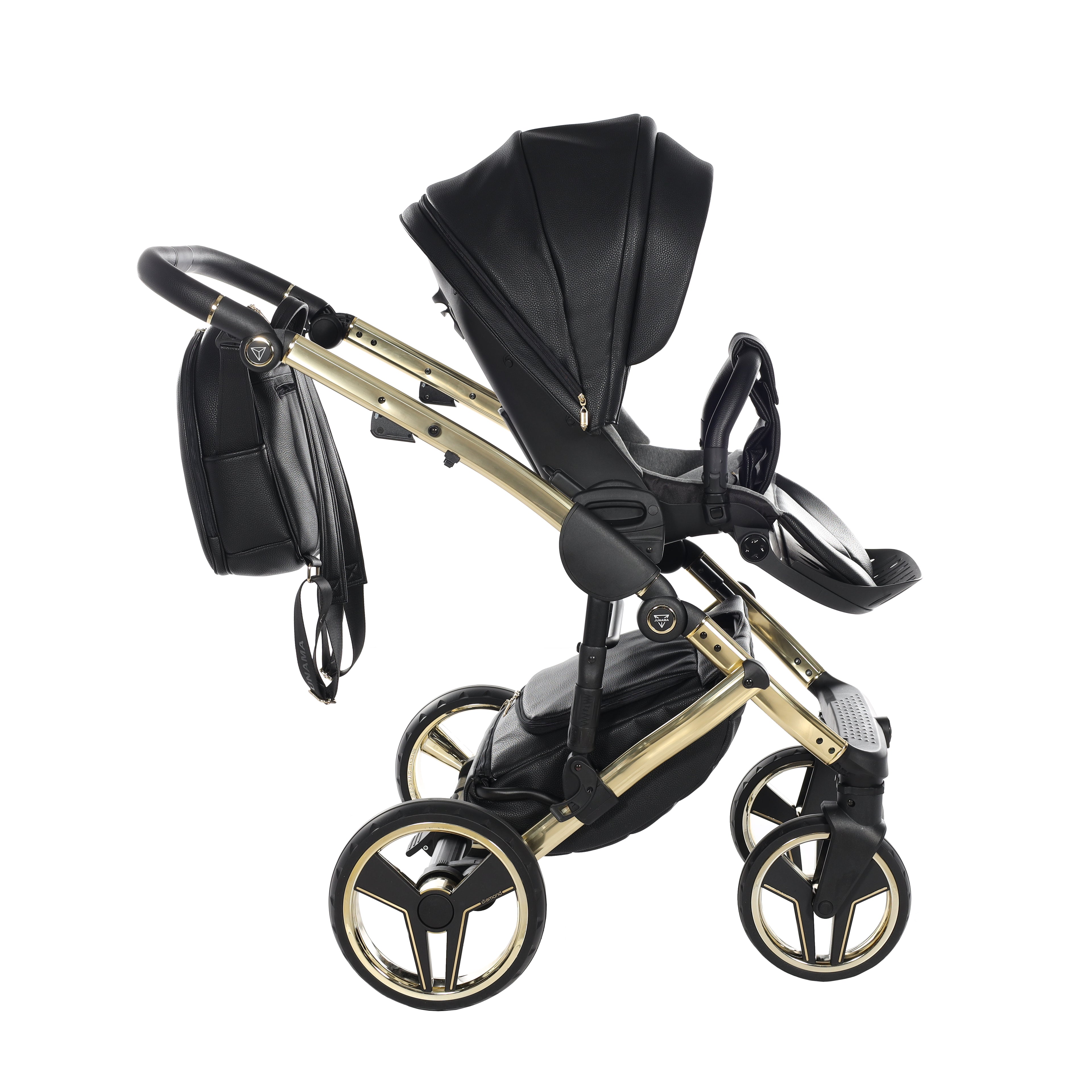 Carro de bebé Junama Hand Craft Negro y Dorado