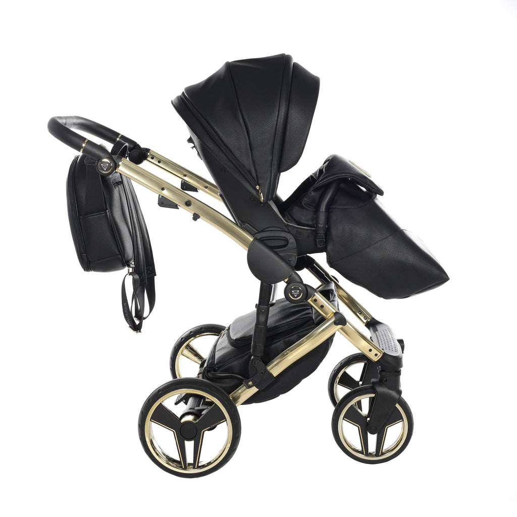 Carro de bebé Junama Hand Craft Negro y Dorado