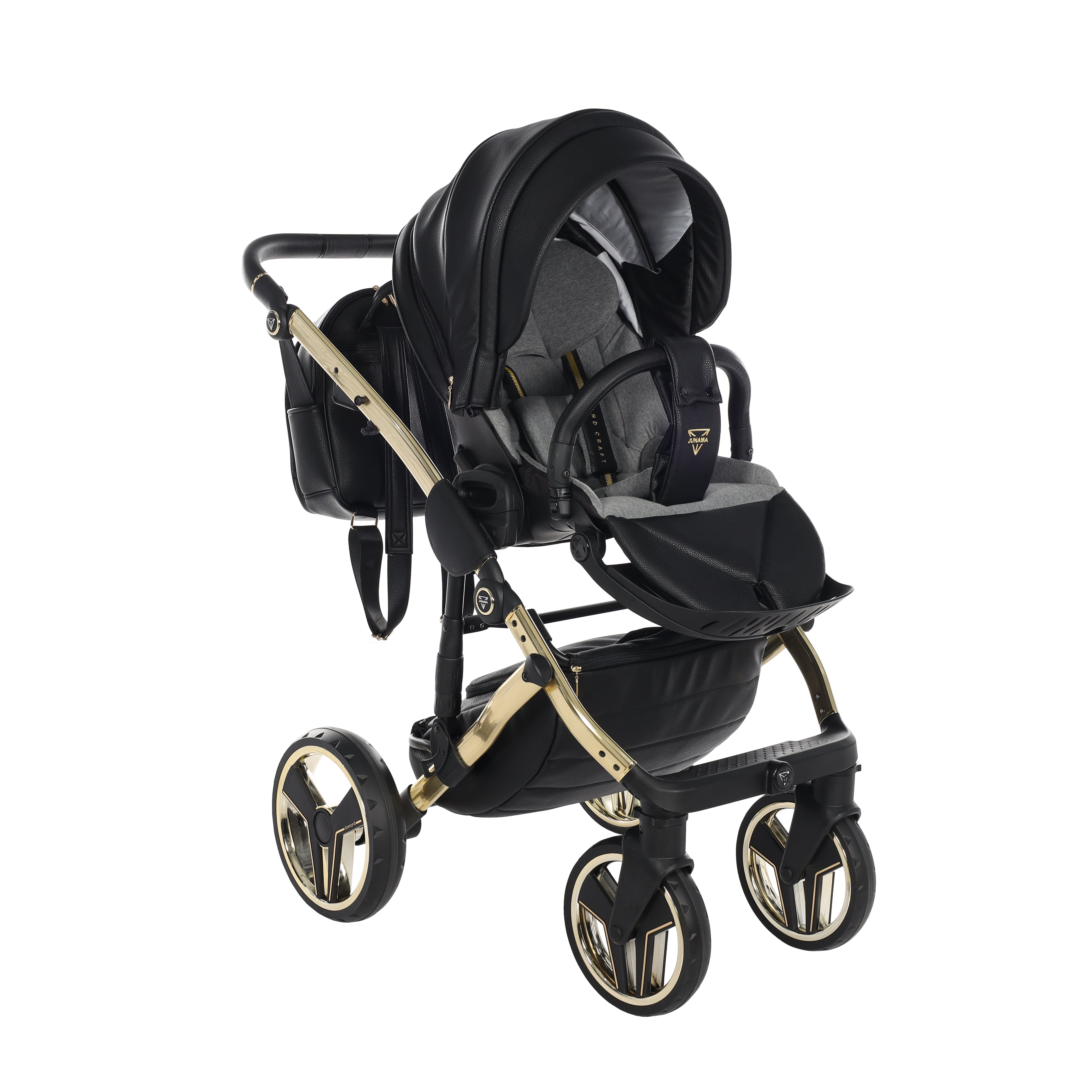 Carro de bebé Junama Hand Craft Negro y Dorado