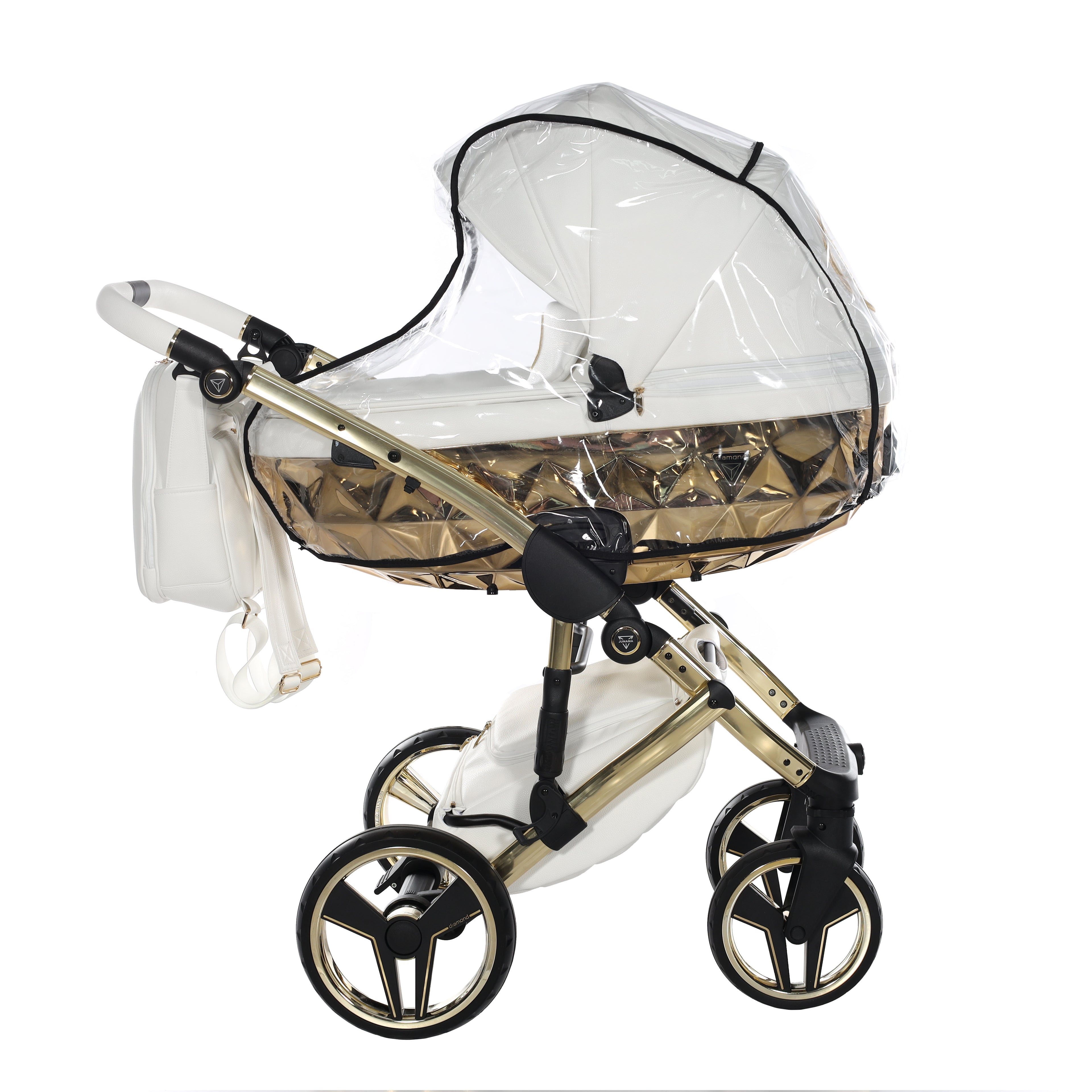 Carro de bebé Junama Hand Craft Blanco y Dorado