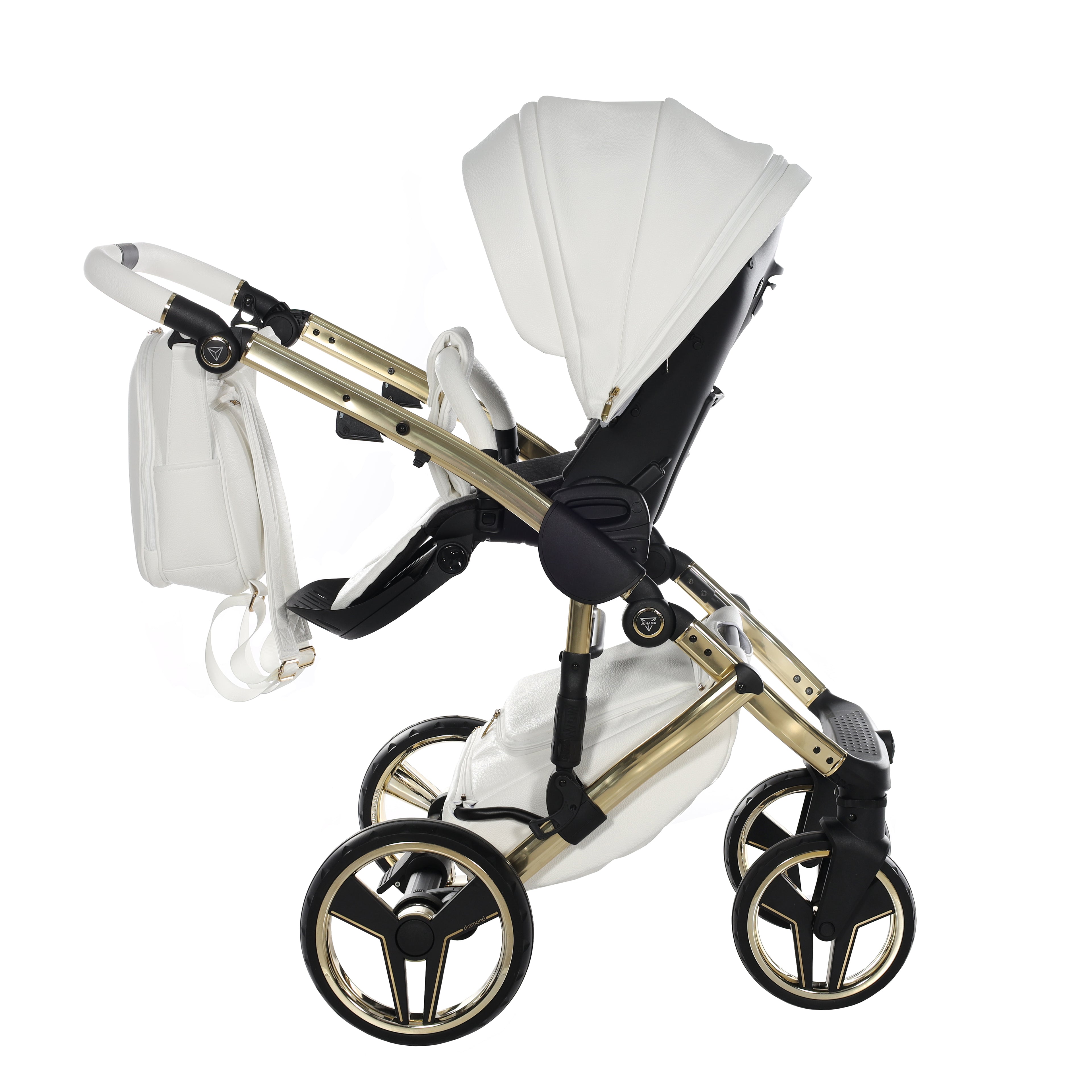 Carro de bebé Junama Hand Craft Blanco y Dorado