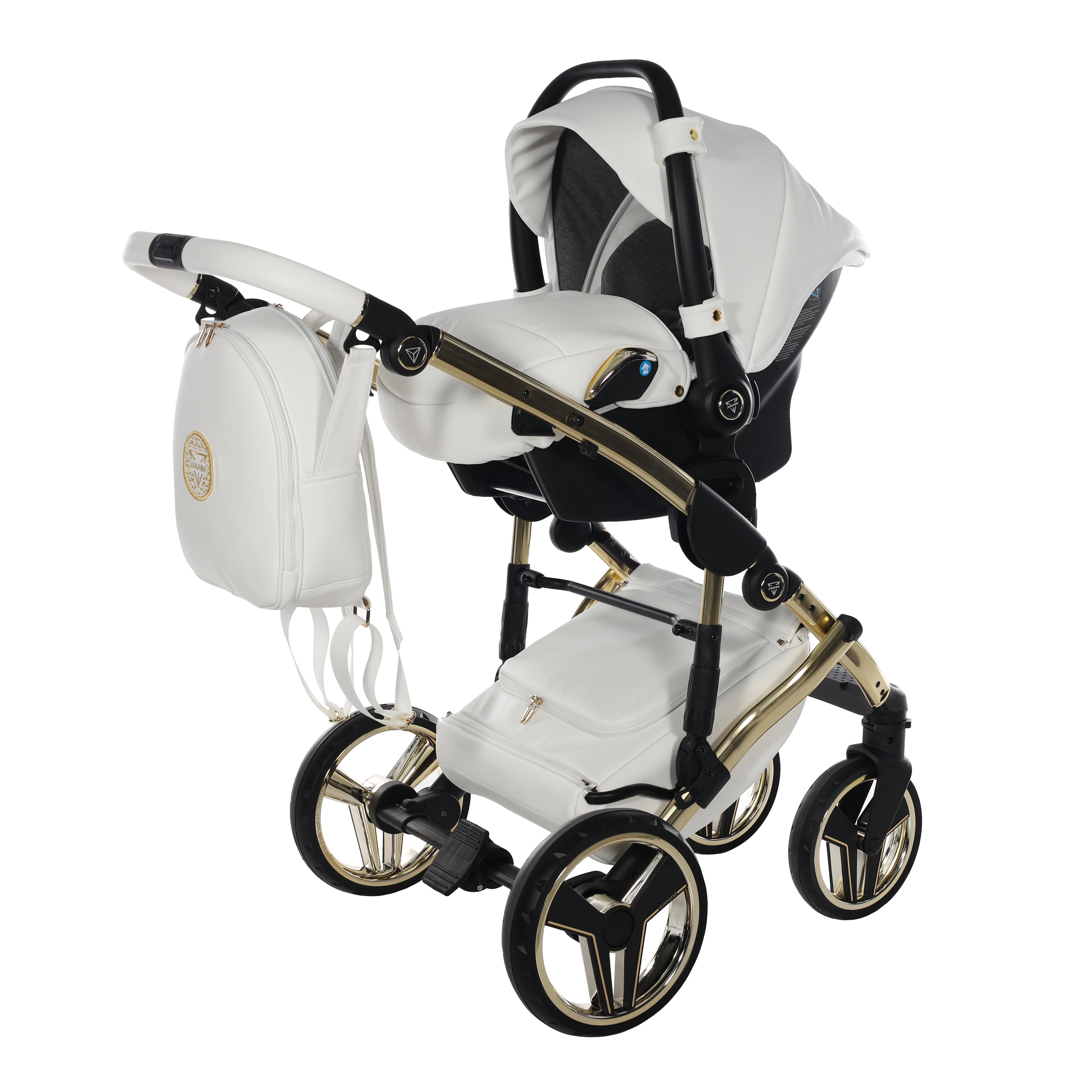 Carro de bebé Junama Hand Craft Blanco y Dorado