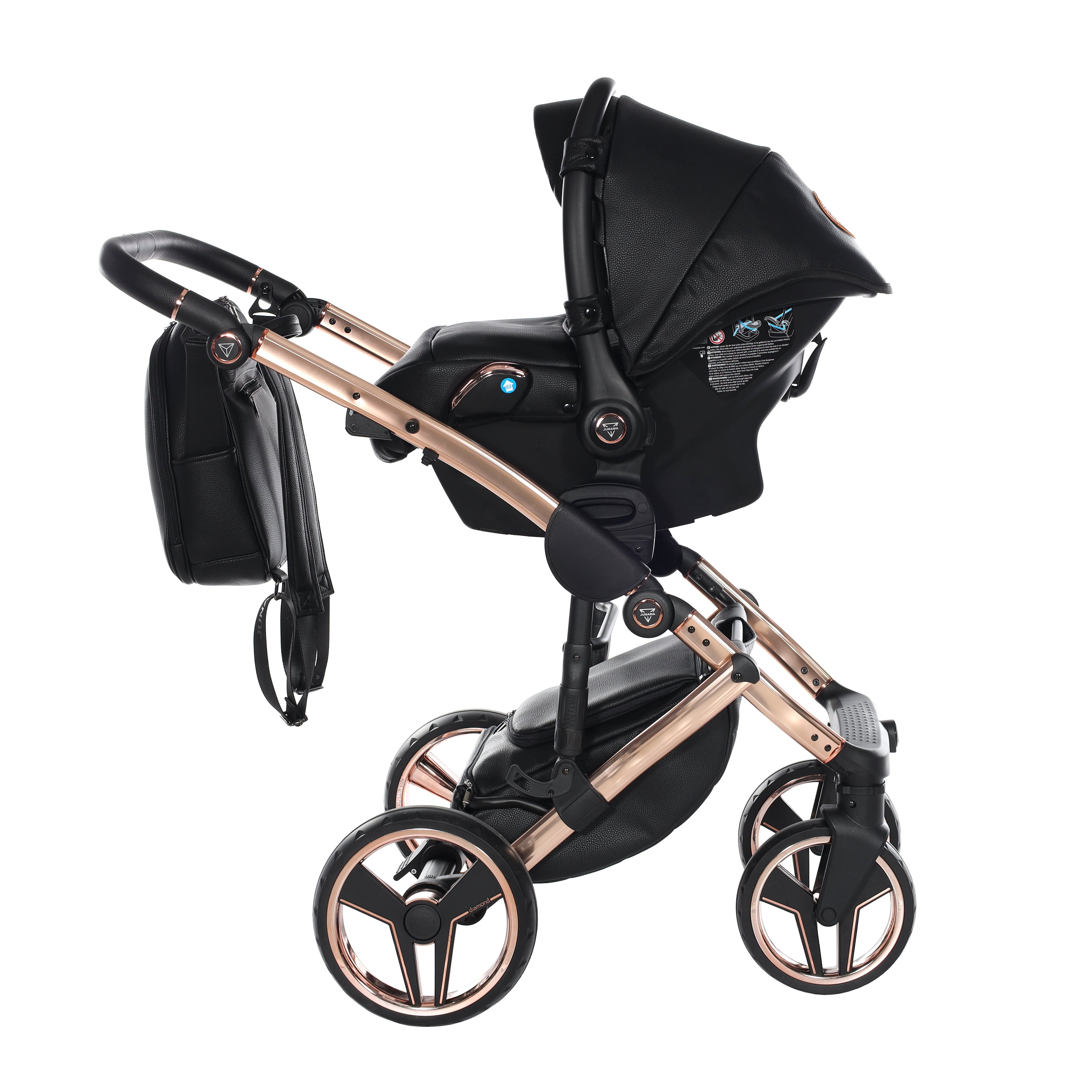 Carro de bebé Junama Hand Craft Negro y Bronce
