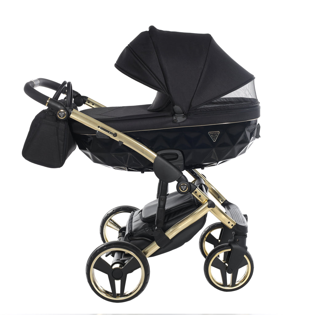 Carro de bebé Junama S-Line Negro y Dorado