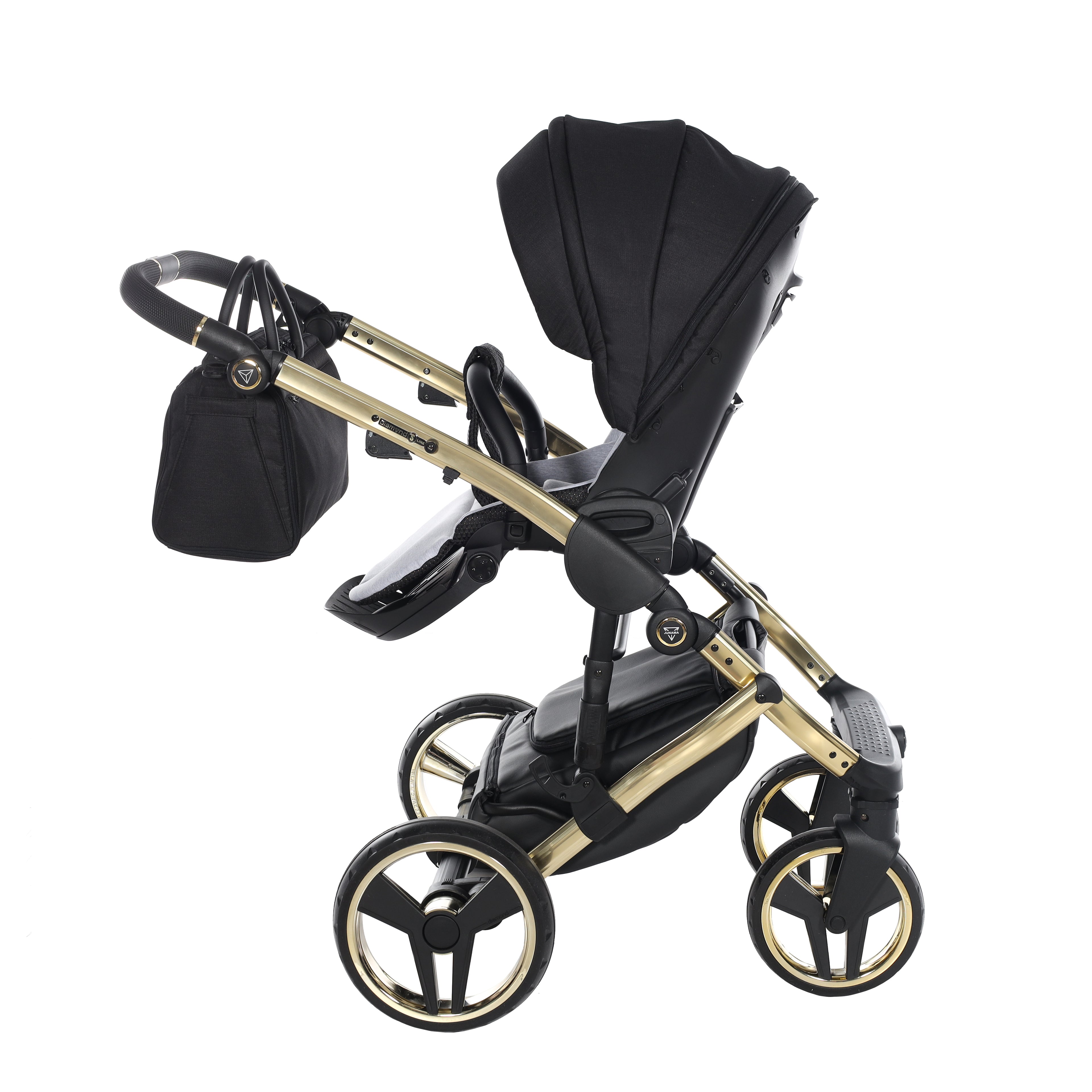 Carro de bebé Junama S-Line Negro y Dorado