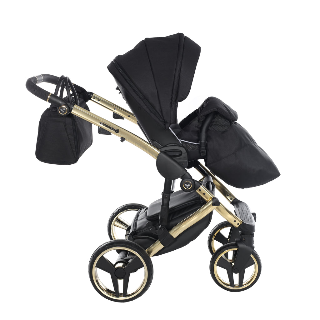 Carro de bebé Junama S-Line Negro y Dorado