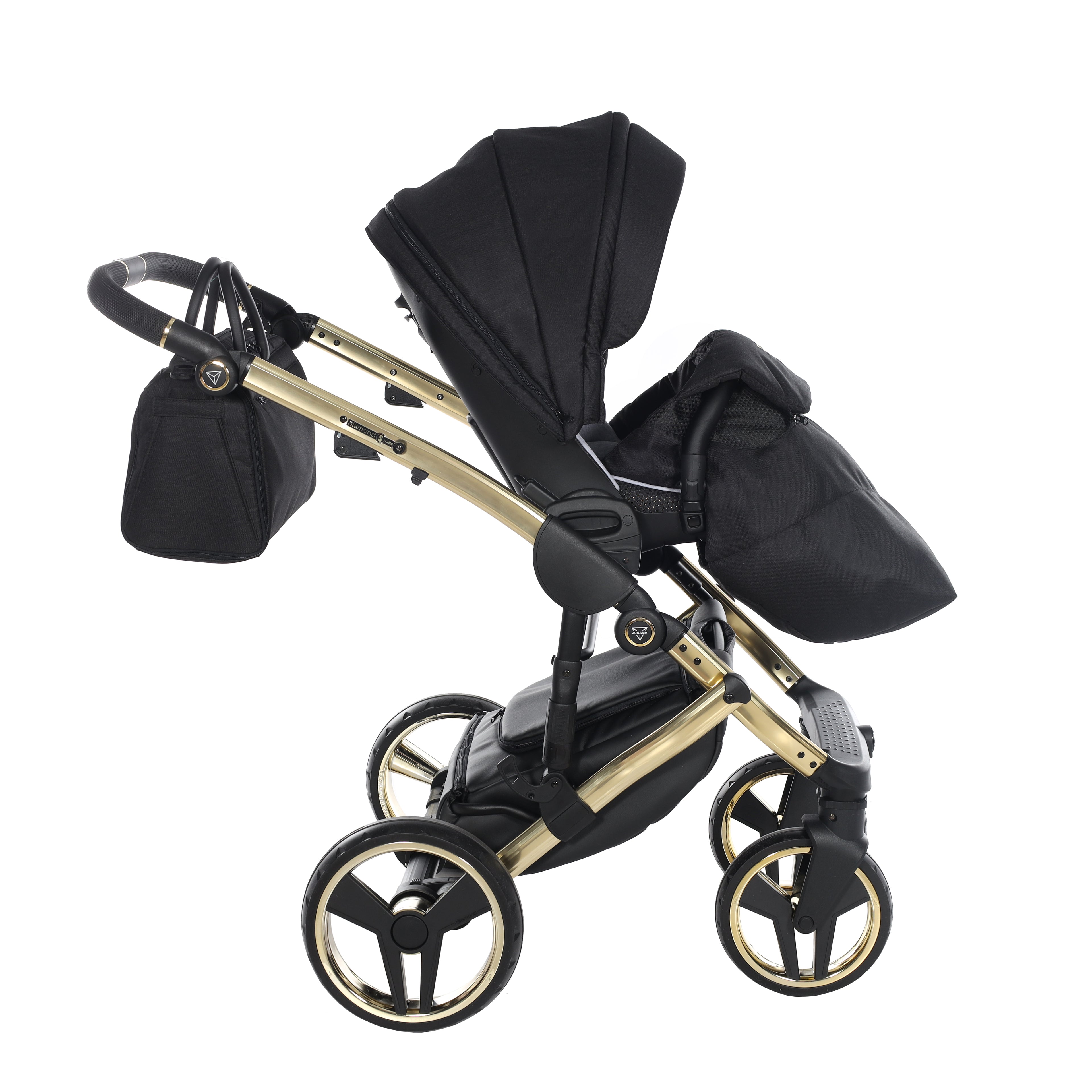 Carro de bebé Junama S-Line Negro y Dorado