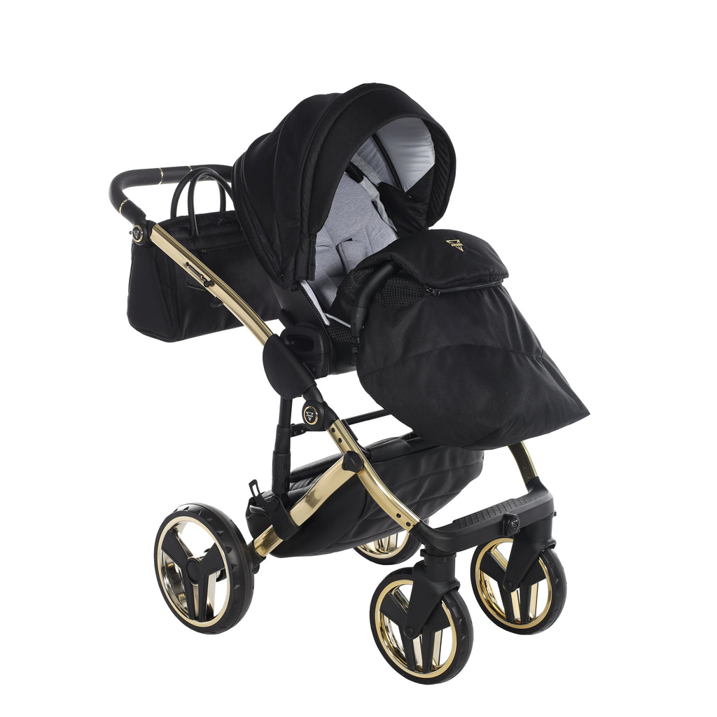 Carro de bebé Junama S-Line Negro y Dorado