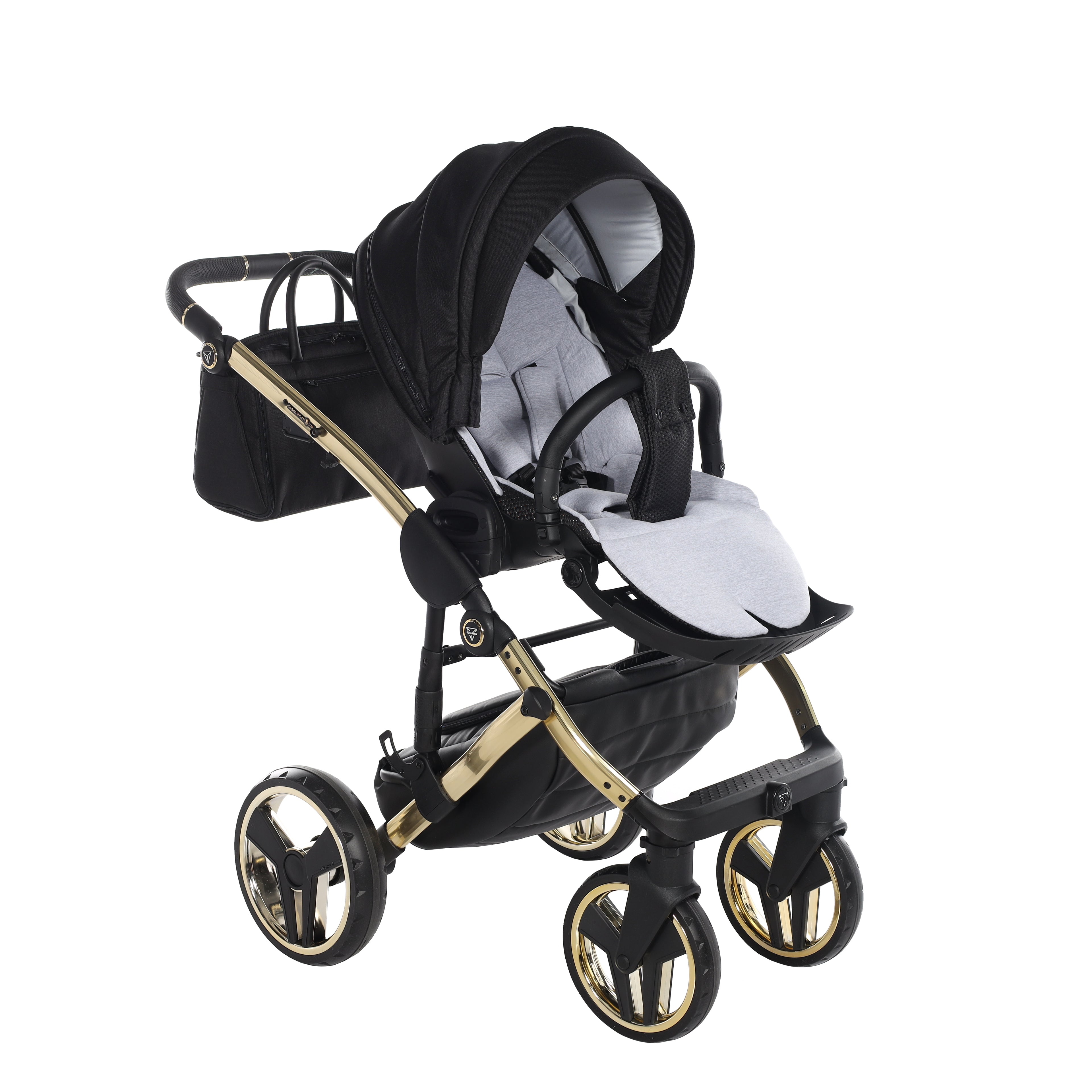 Carro de bebé Junama S-Line Negro y Dorado