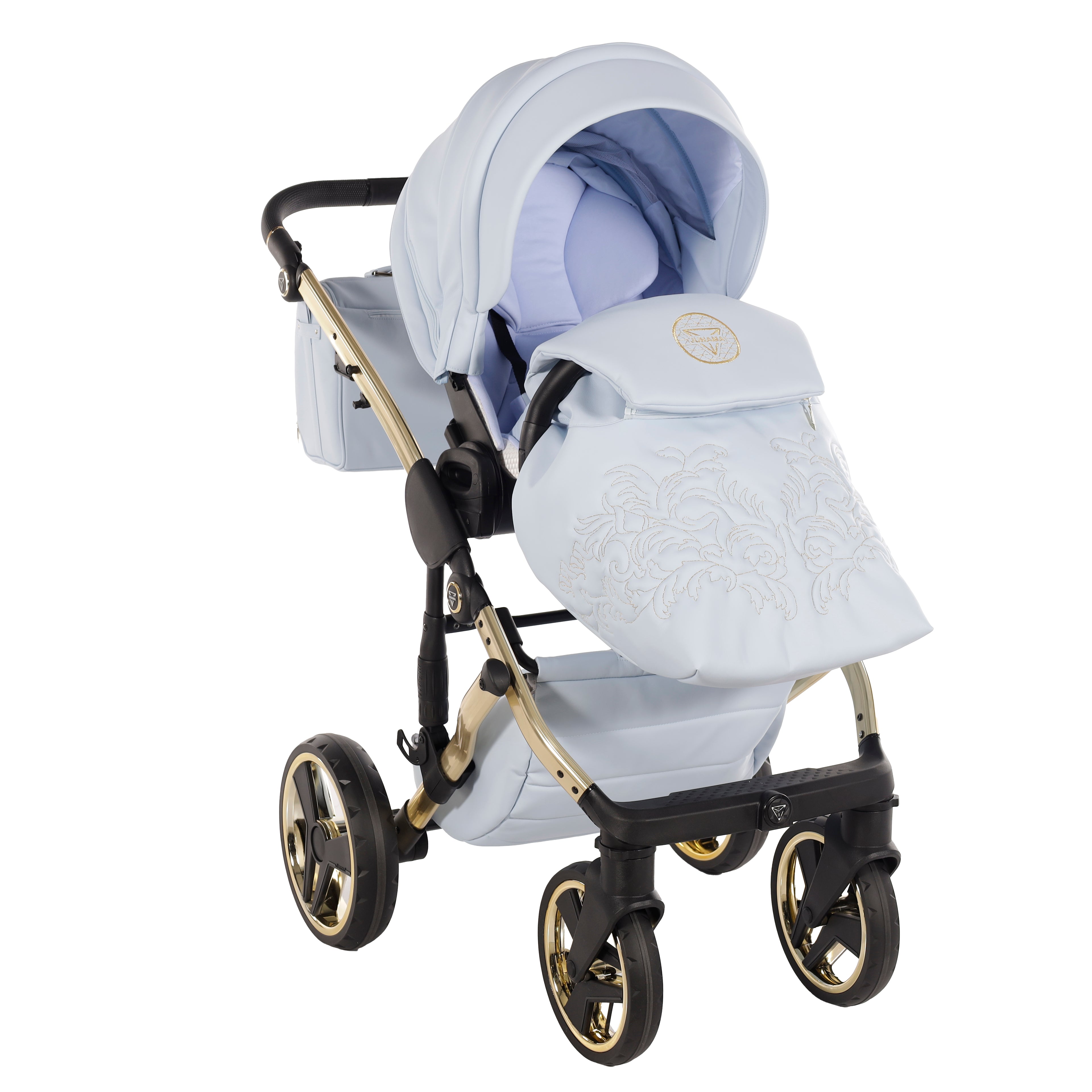Carro de bebé Junama Enzo Azul y Dorado