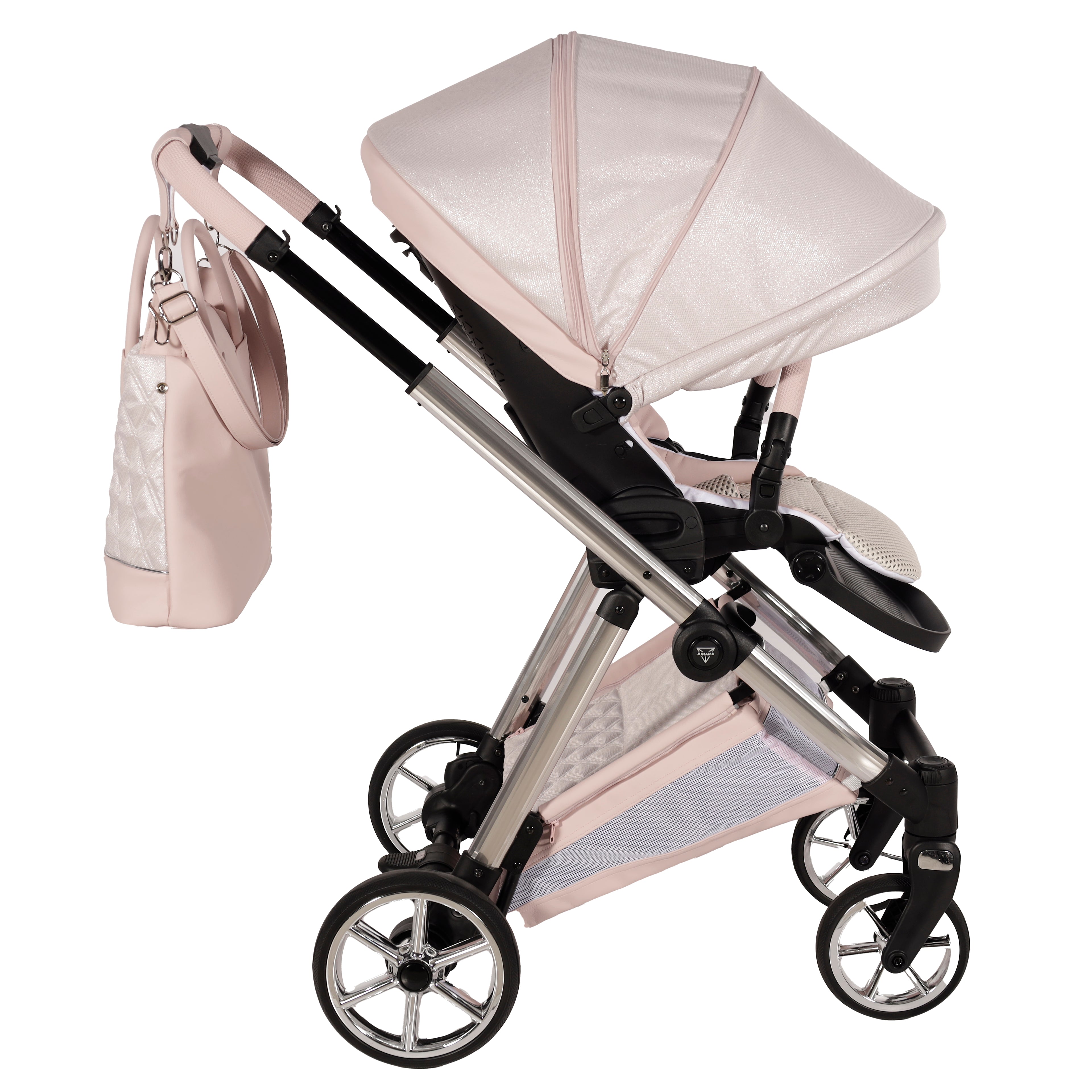 Carro de bebé Junama Elegante Lame Rosa
