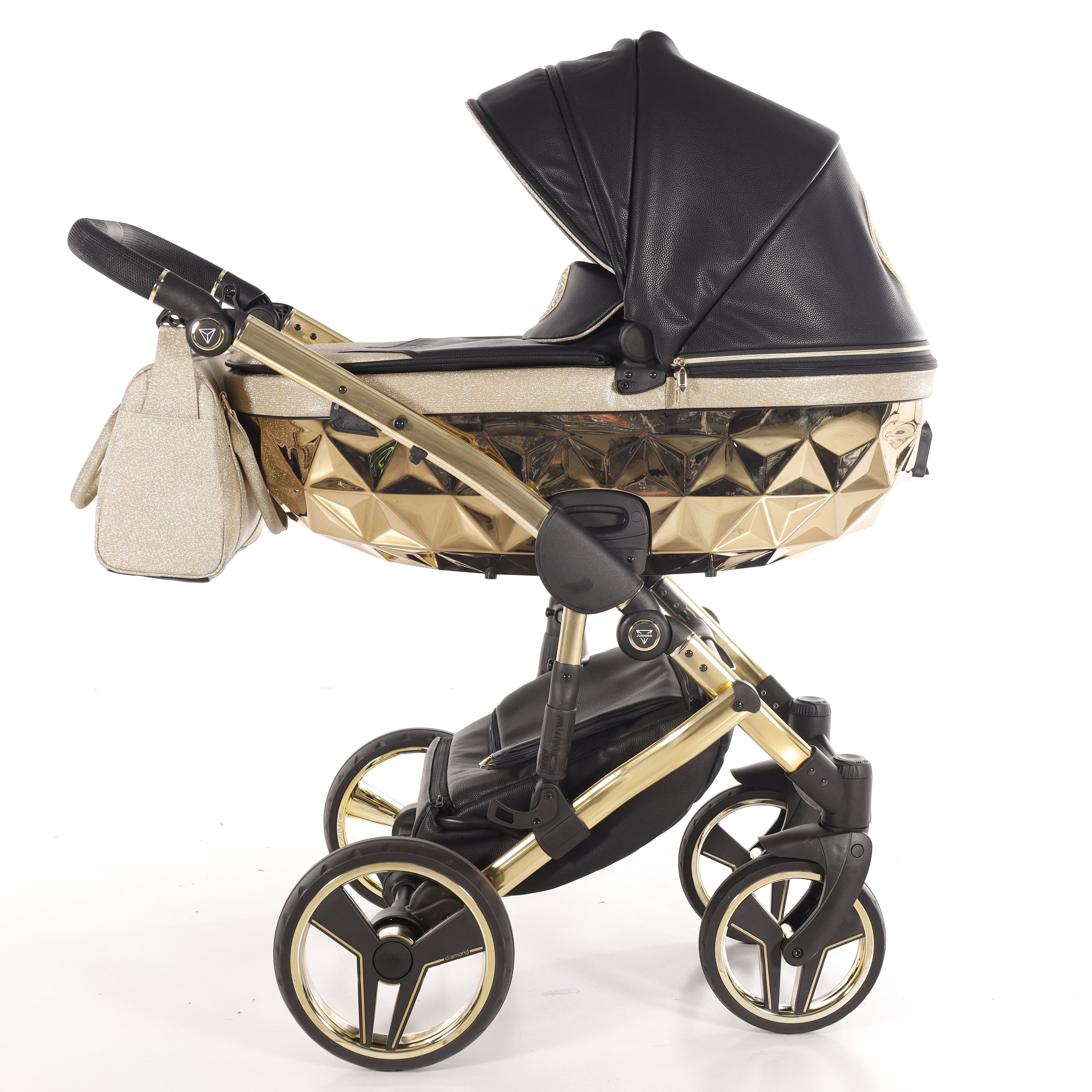 Carro de bebé Junama Hand Craft Glitter Dorado y Negro