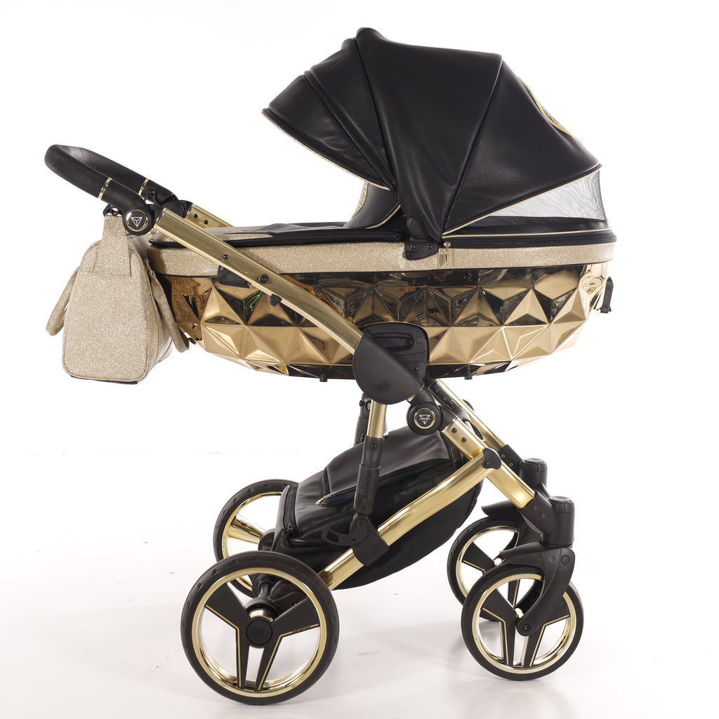 Carro de bebé Junama Hand Craft Glitter Dorado y Negro