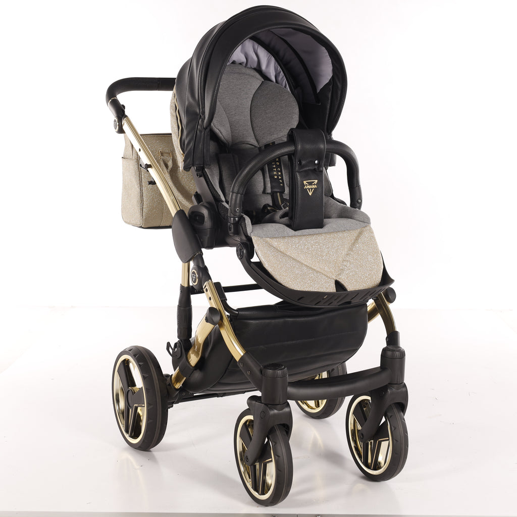Carro de bebé Junama Hand Craft Glitter Dorado y Negro