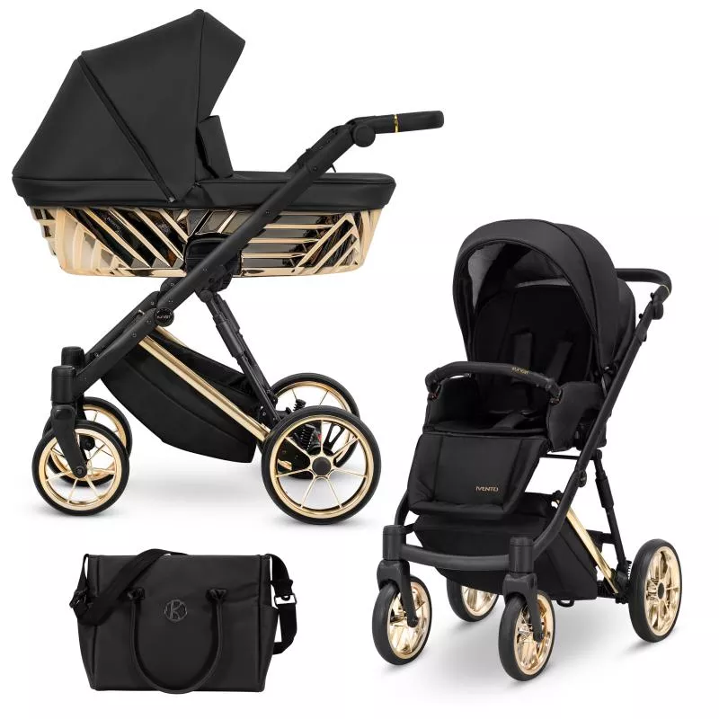 Carro de Bebé Ivento Glam Negro y Dorado
