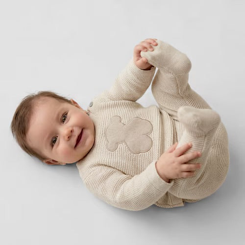 CONJUNTO DE BEBÉ DE RECIÉN NACIDO TRICOT BEIG