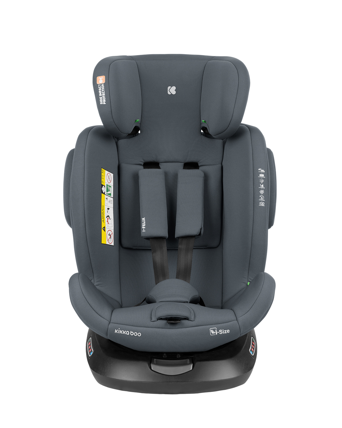 Silla de coche 40-150 cm i-Felix i-SIZE gris oscuro