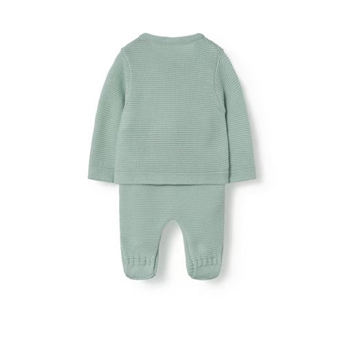 CONJUNTO DE BEBÉ DE RECIÉN NACIDO TRICOT VERDE