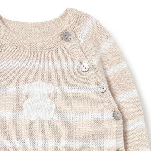 CONJUNTO DE BEBÉ DE RECIÉN NACIDO TRICOT BEIG