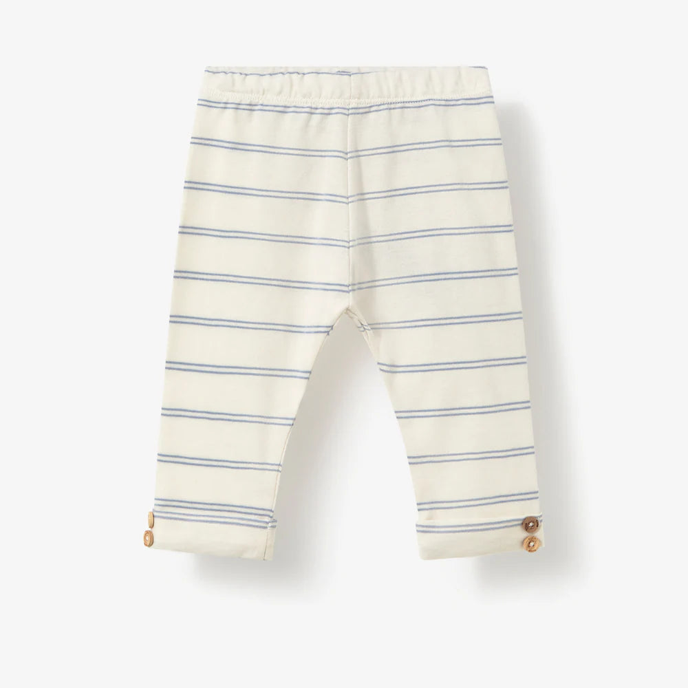 CONJUNTO DE BEBÉ CRUZADO RISC AZUL