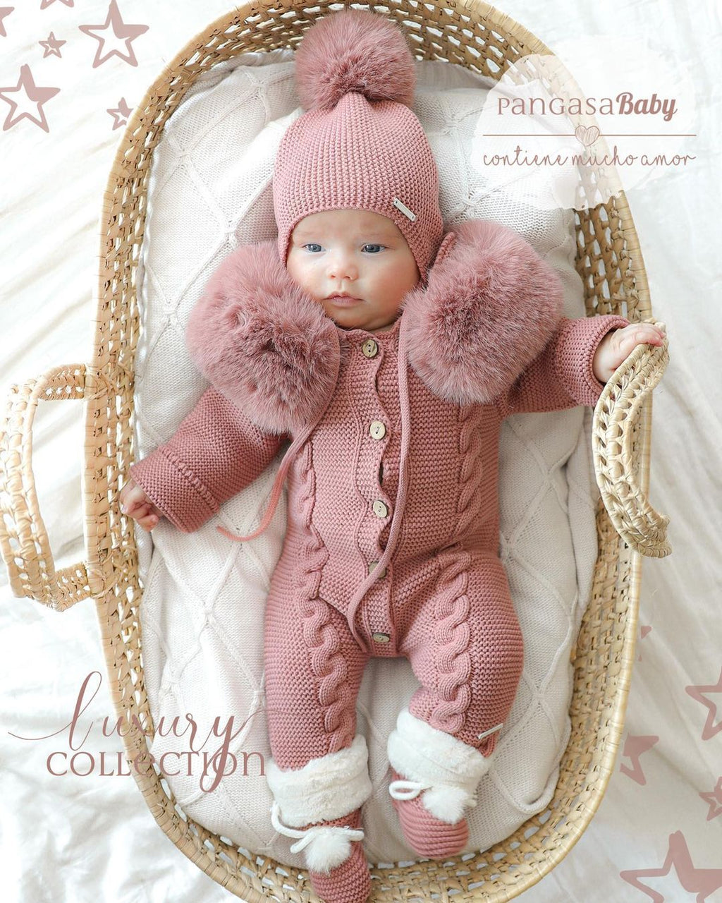Pangasa Baby- Buzo ochos Rosa Vintage
