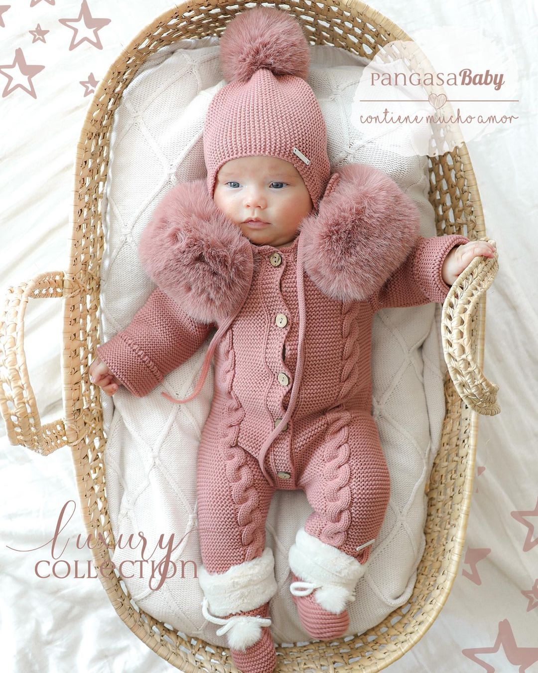 Pangasa Baby- Buzo ochos Rosa Vintage