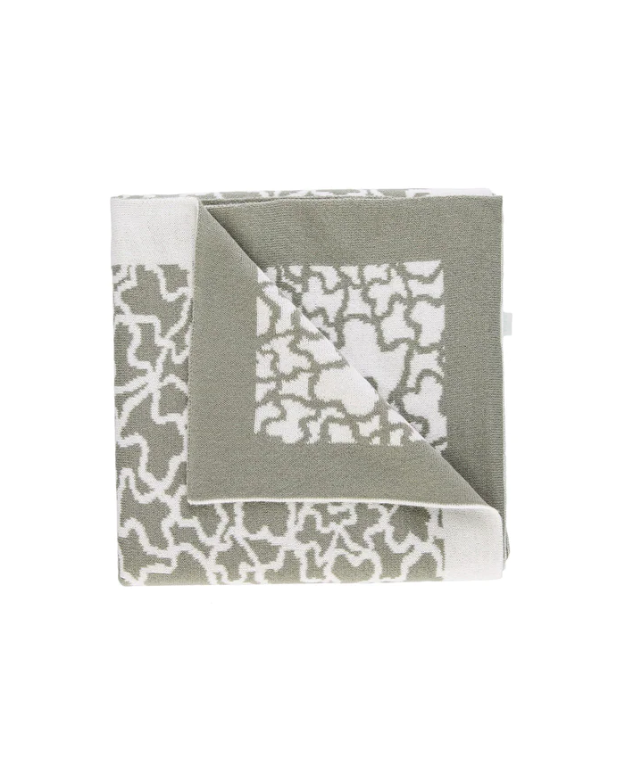 MANTA REVERSIBLE NILO TOUS BLANCO Y GRIS